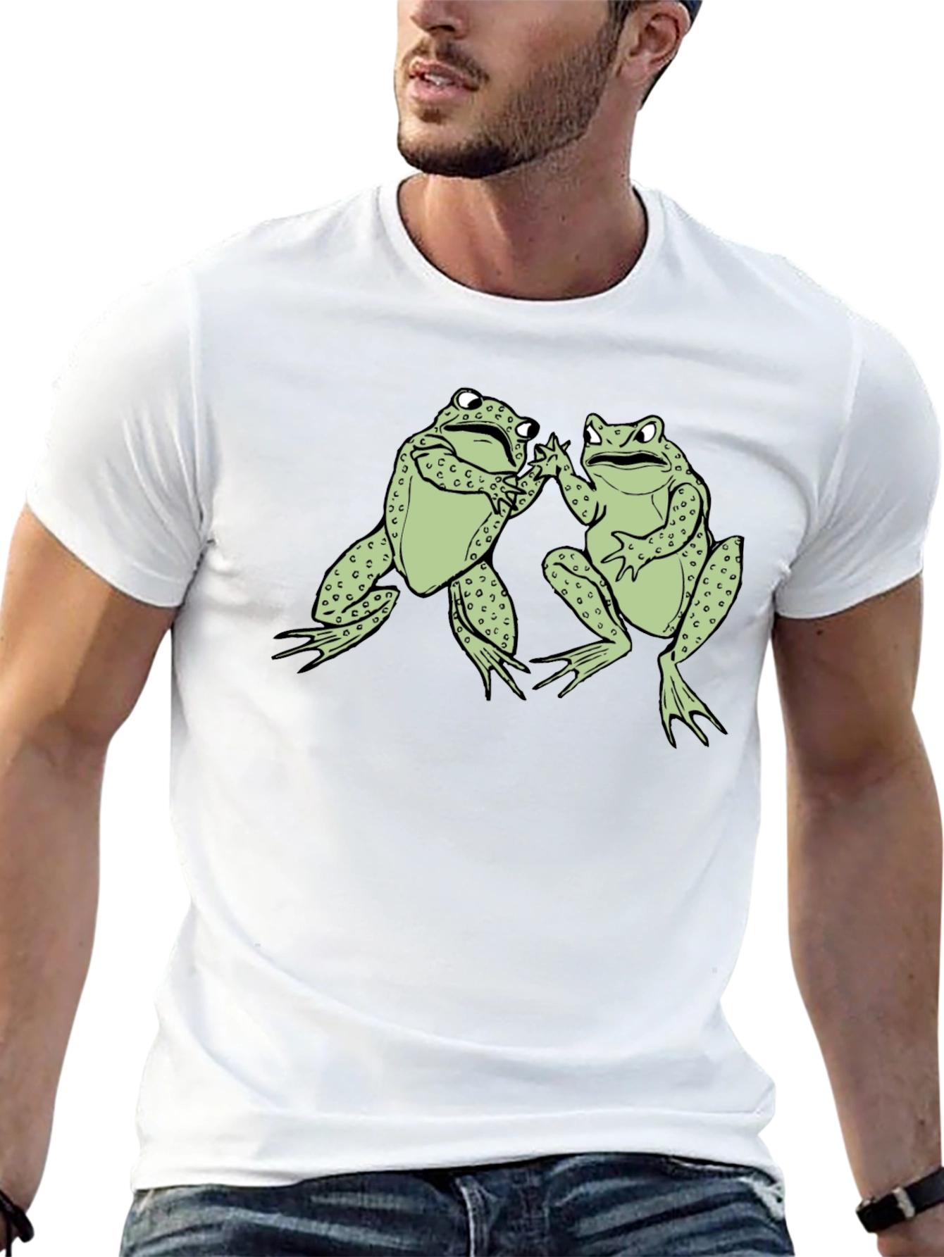 Frog Buddies Black T-Shirt Fun Graphic Tee