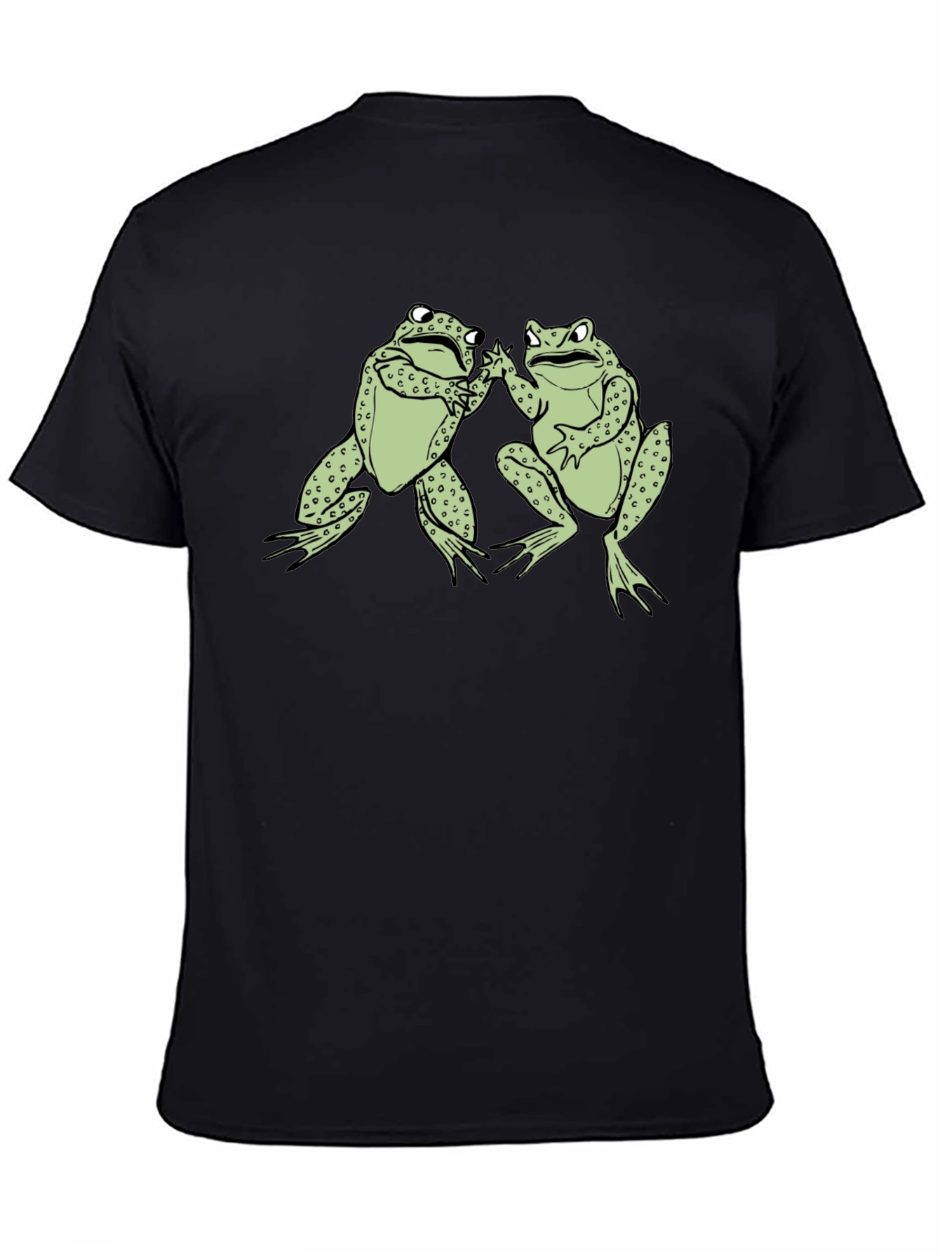 Frog Buddies Black T-Shirt Fun Graphic Tee