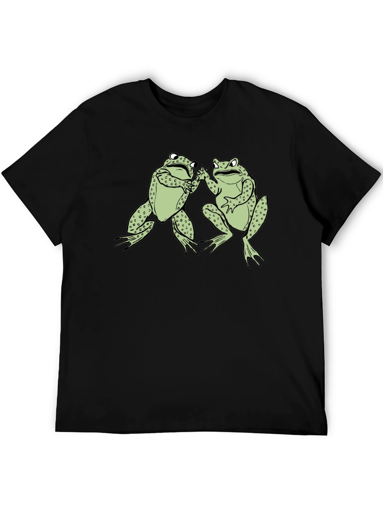 Frog Buddies Black T-Shirt Fun Graphic Tee