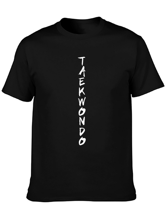 Taekwondo Text Graphic Black T-Shirt