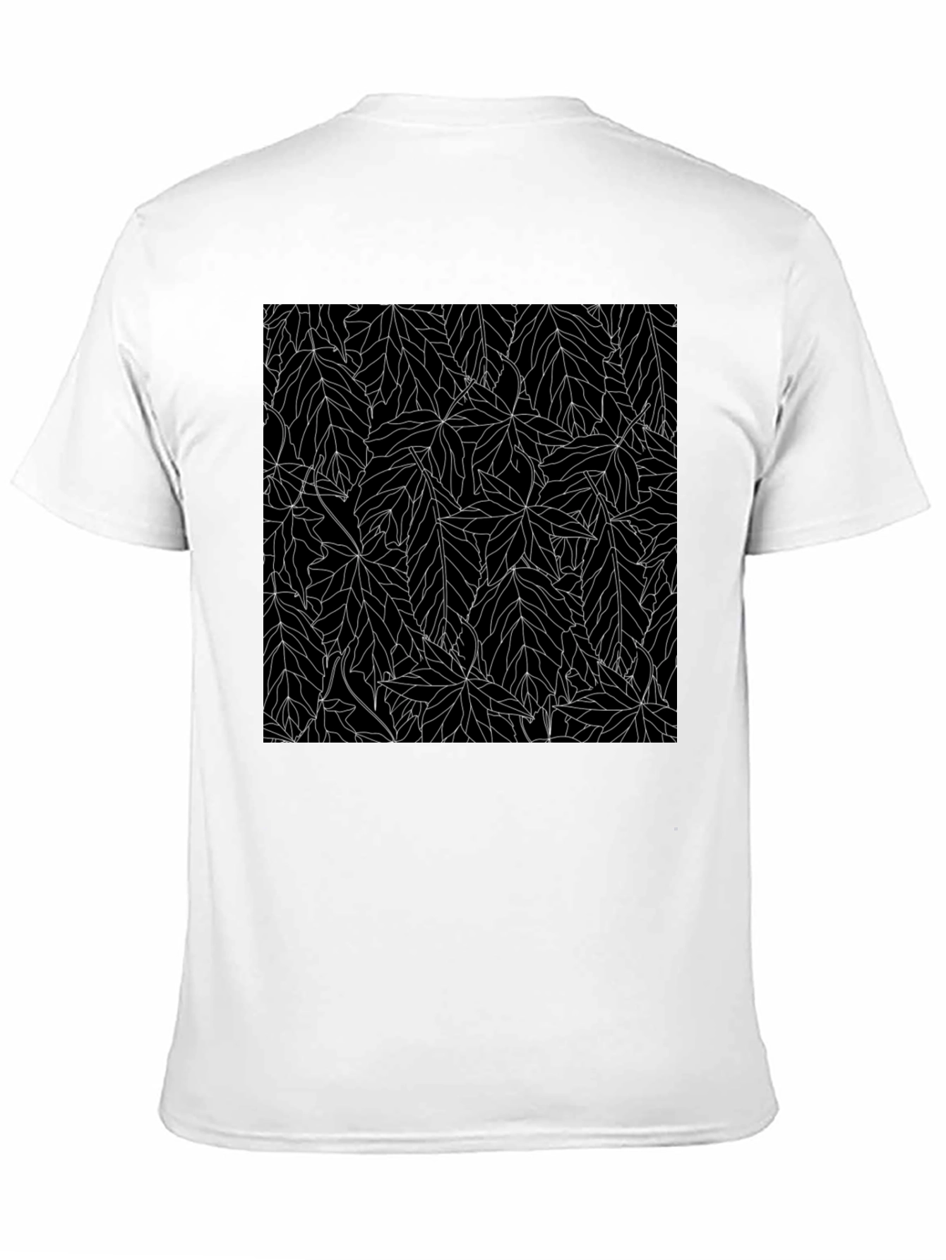 Black Leaf Pattern Tee