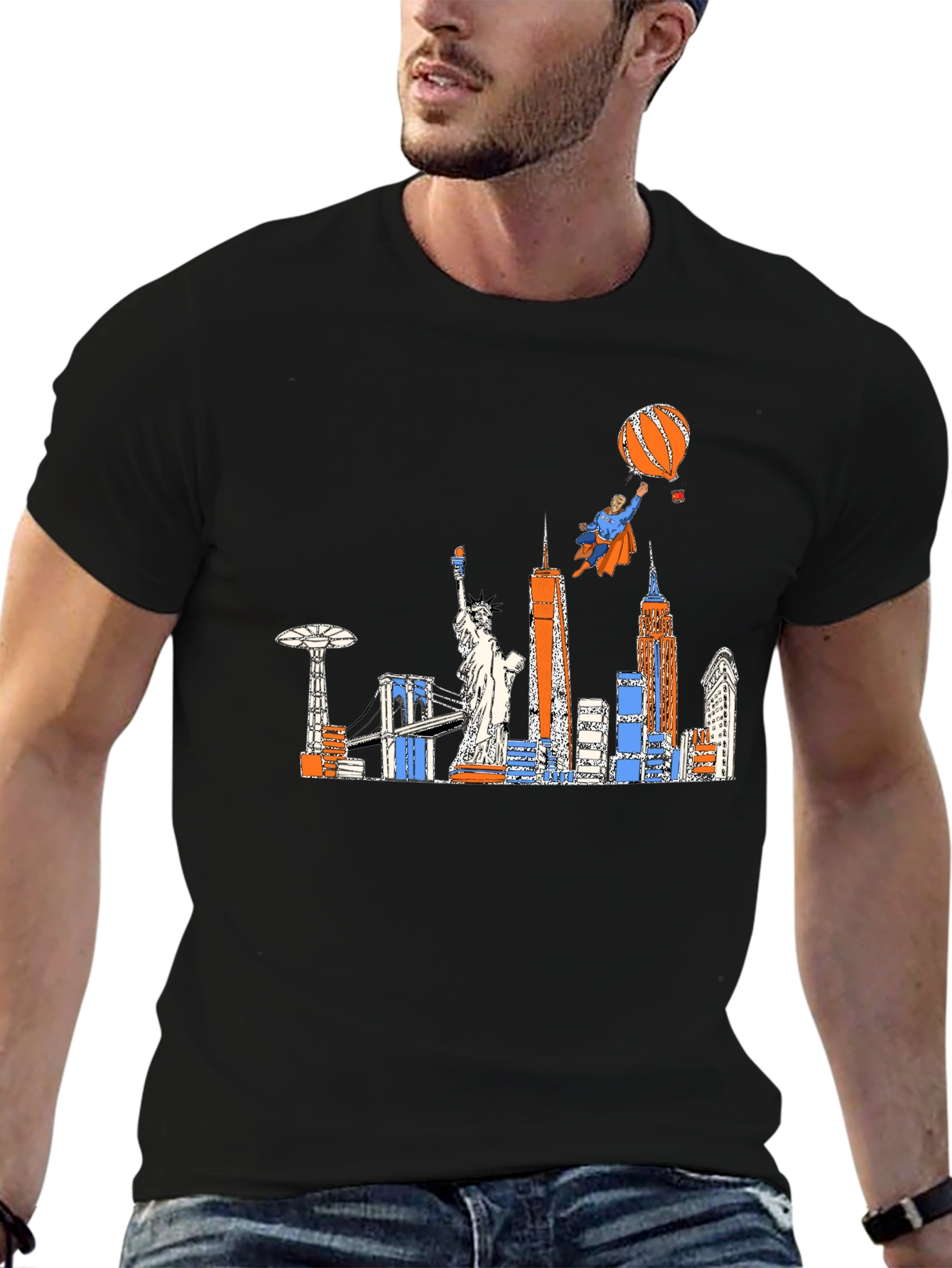 NYC Skyline Graphic Tee - Superhero Edition