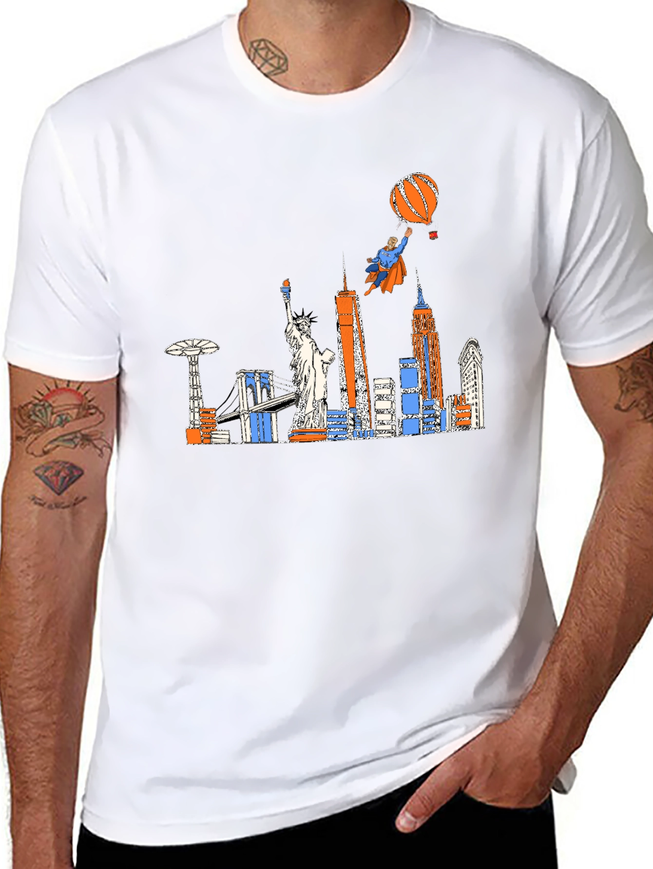 NYC Skyline Graphic Tee - Superhero Edition