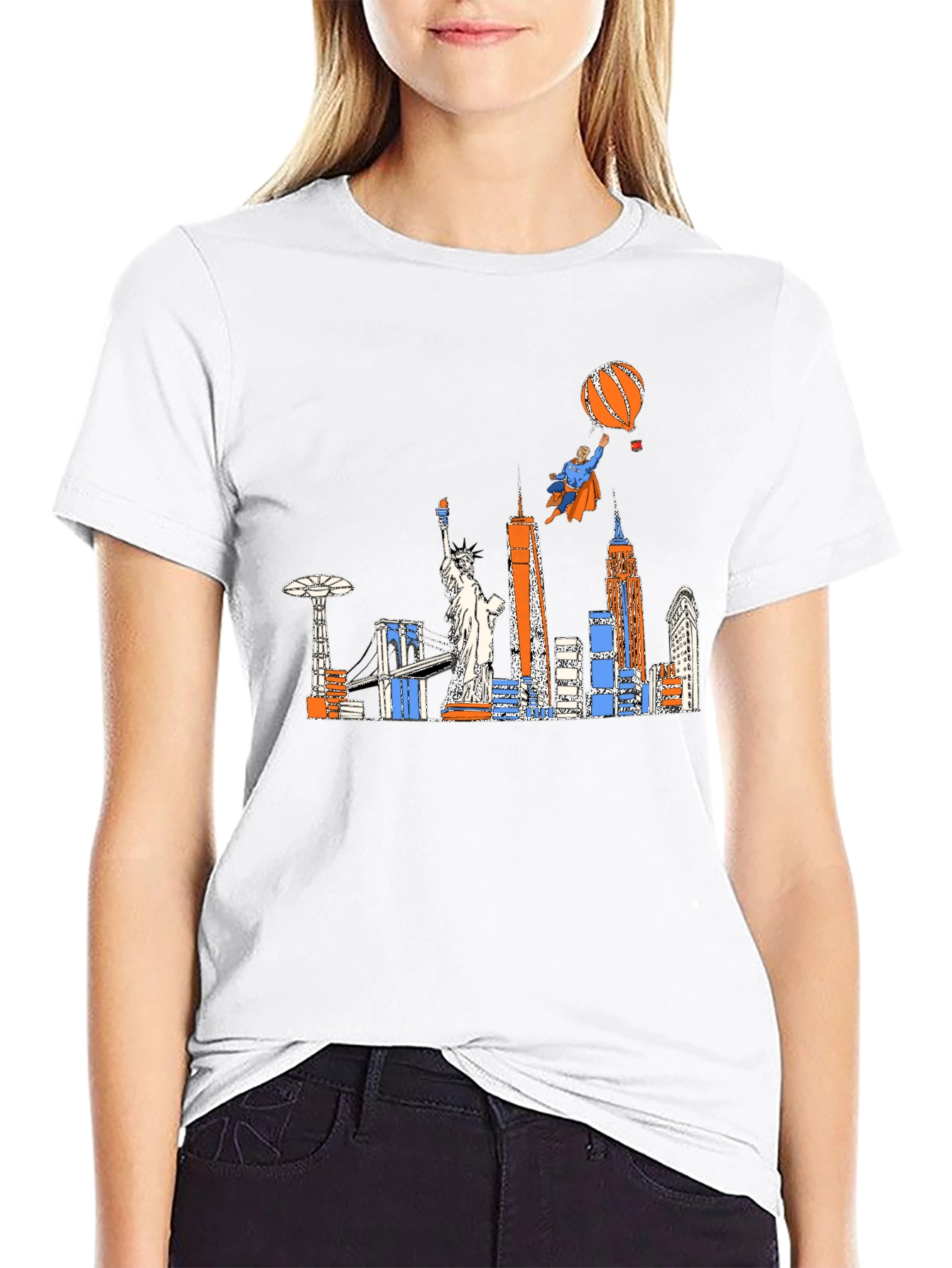 NYC Skyline Graphic Tee - Superhero Edition