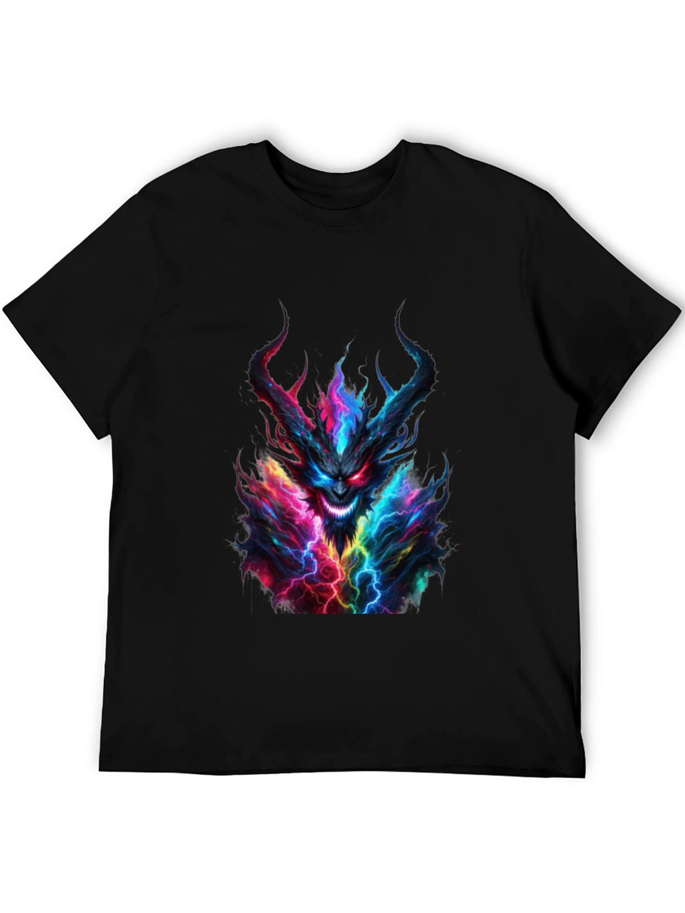 Monster Graphic Print Black T-Shirt