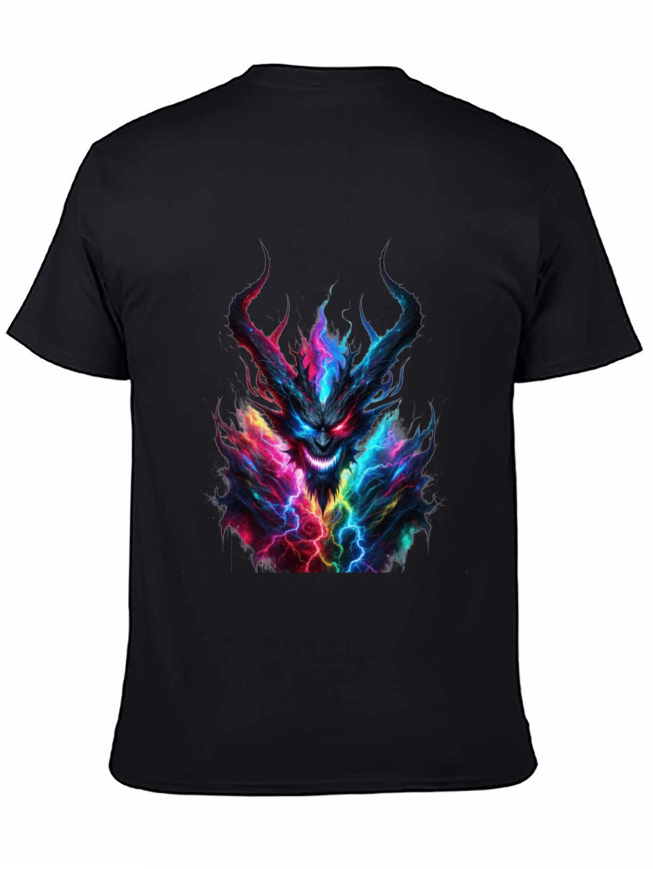 Monster Graphic Print Black T-Shirt