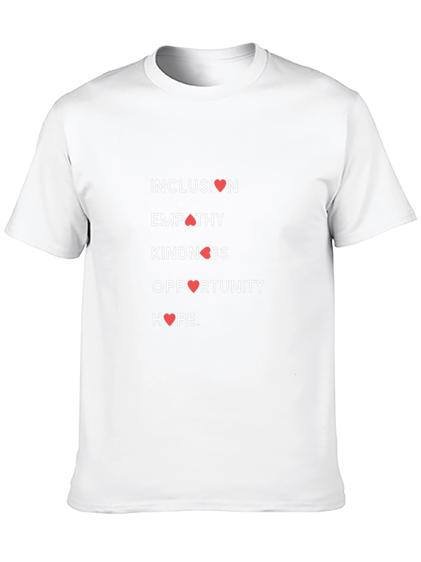Inclusion Empathy Kindness Heart Graphic Tee