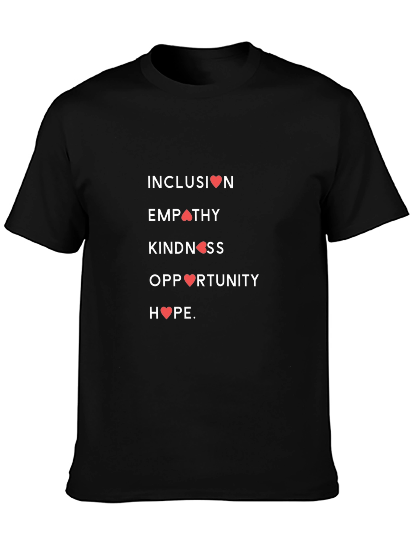 Inclusion Empathy Kindness Heart Graphic Tee
