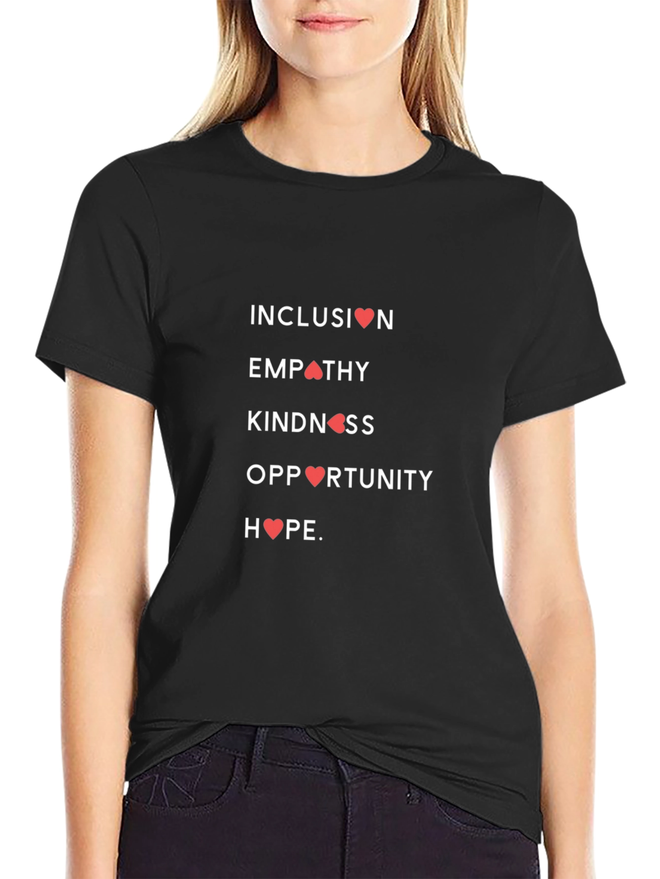 Inclusion Empathy Kindness Heart Graphic Tee