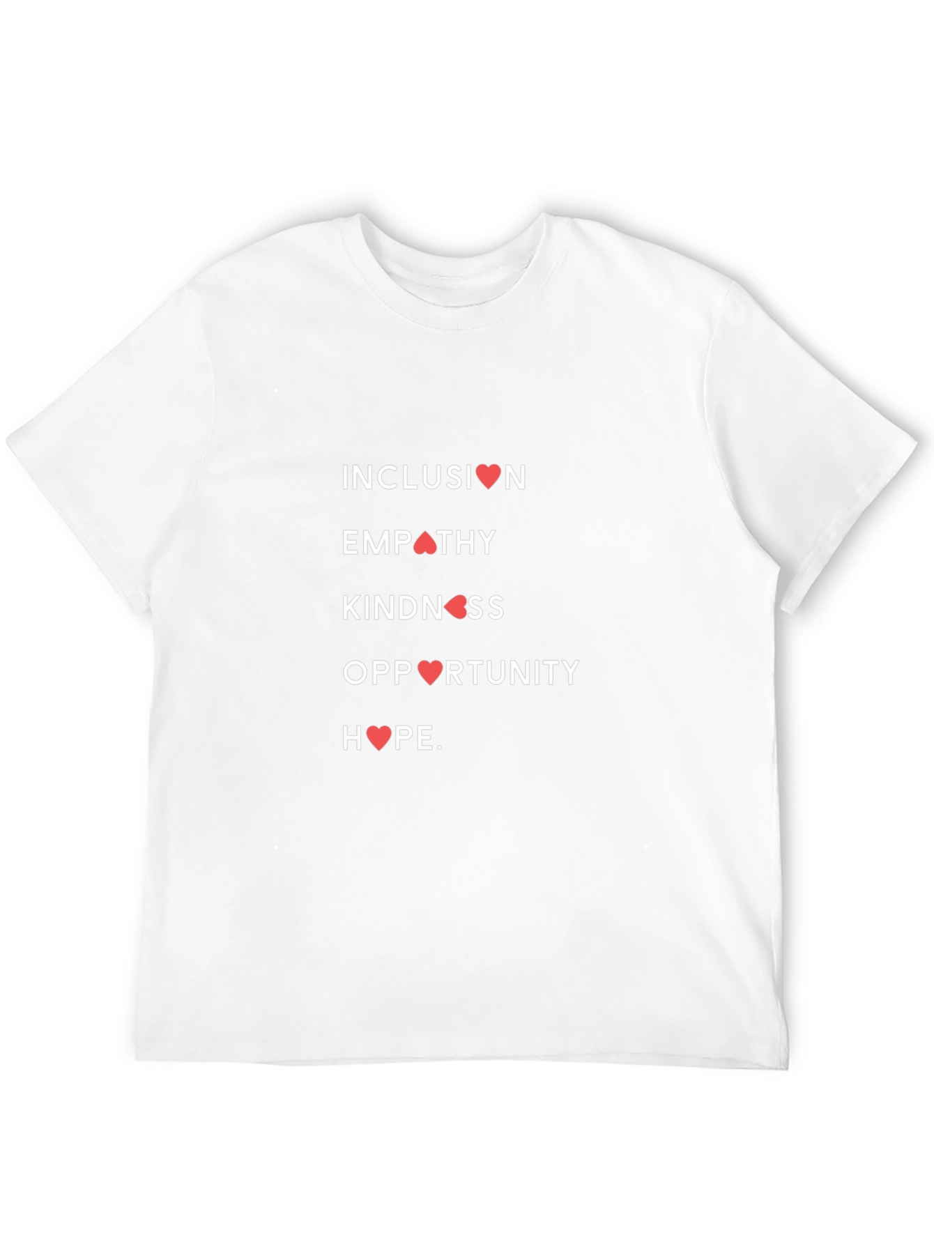 Inclusion Empathy Kindness Heart Graphic Tee