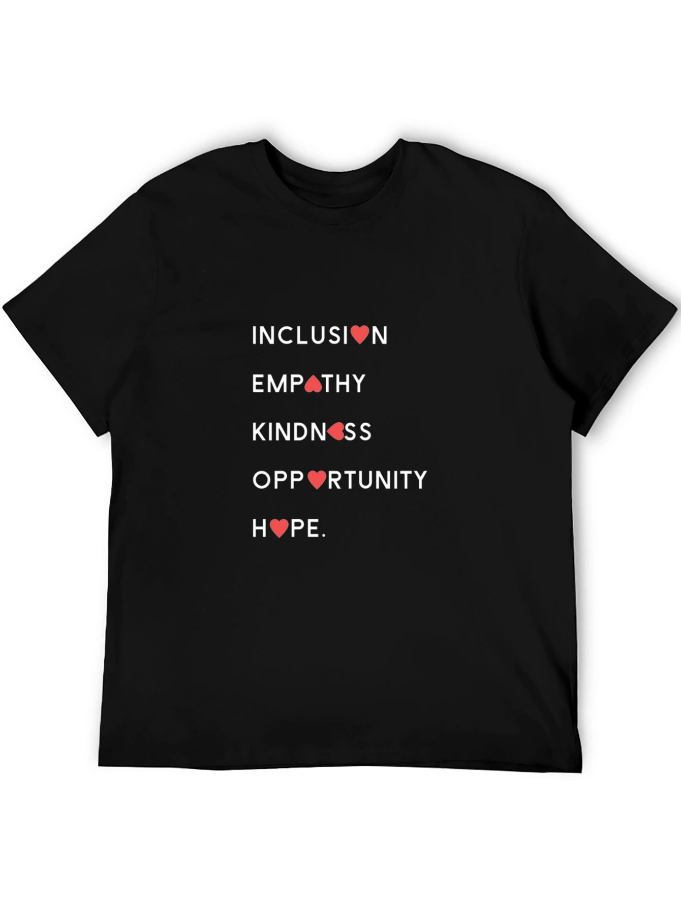 Inclusion Empathy Kindness Heart Graphic Tee