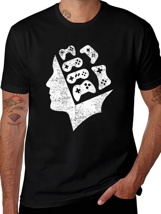 Gamer Mind T-Shirt - Controller Head Graphic Tee