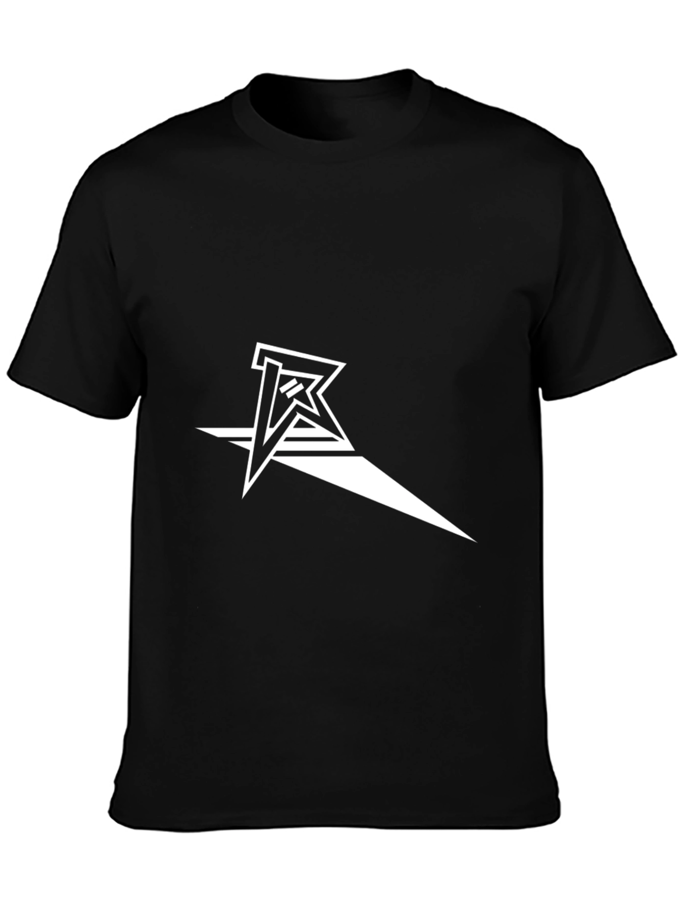 Modern Graphic Tee - Black with White Logo