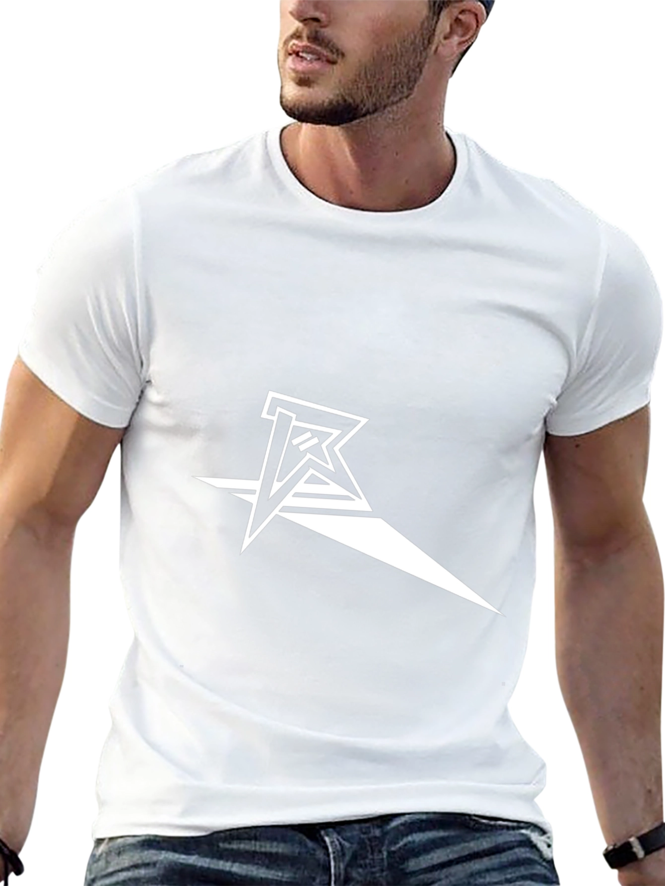 Modern Graphic Tee - Black with White Logo