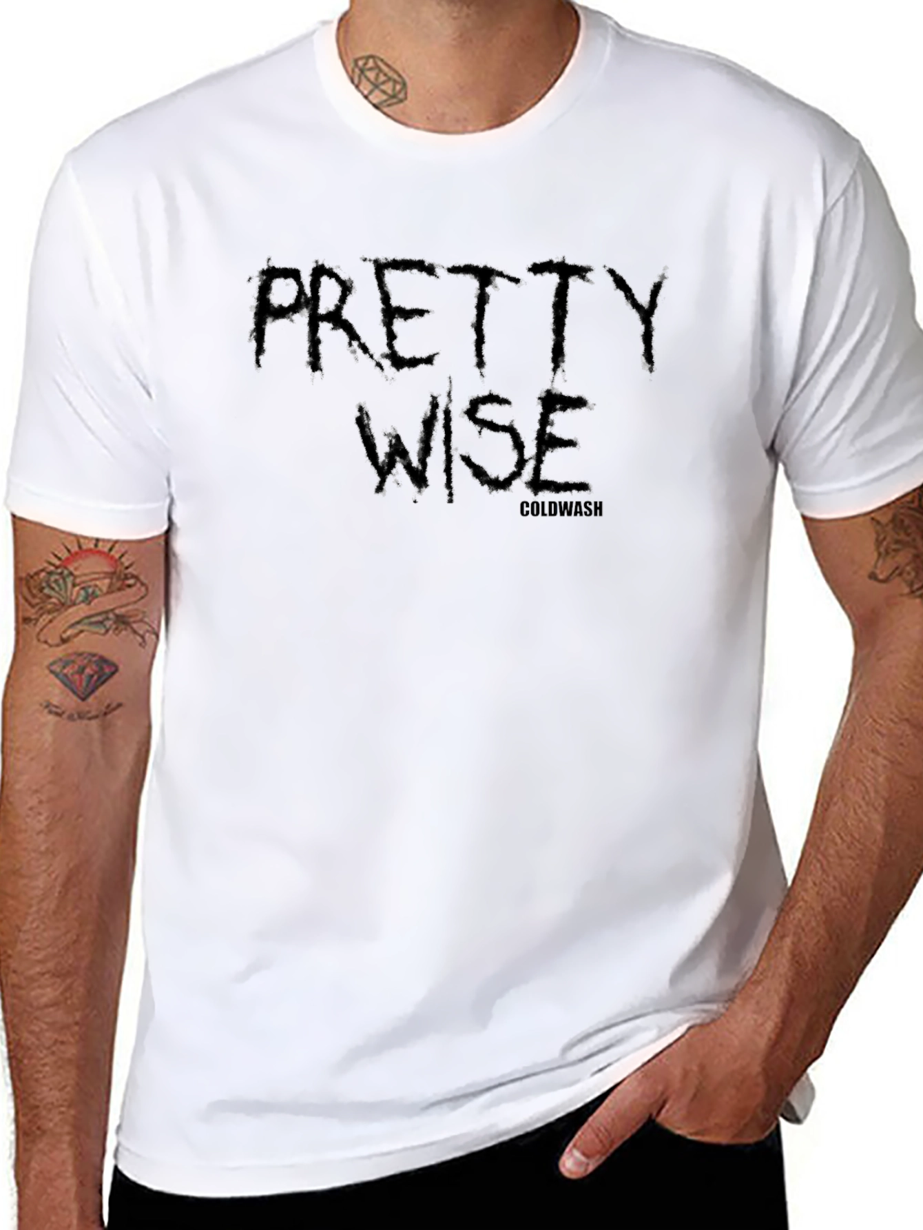 Pretty Wise Coldwash Black Graphic T-Shirt