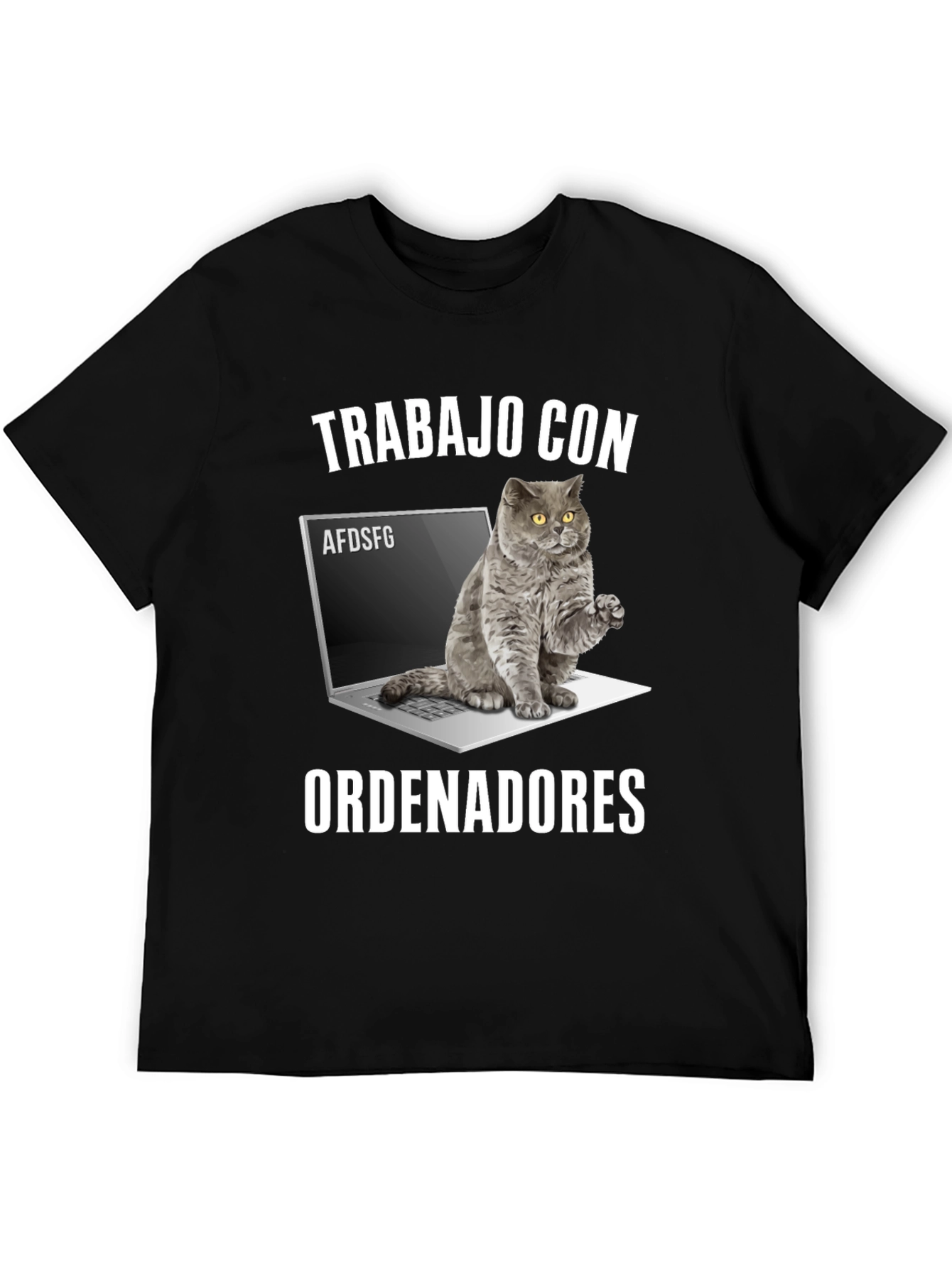 Cat Laptop Programmer Humor T-Shirt