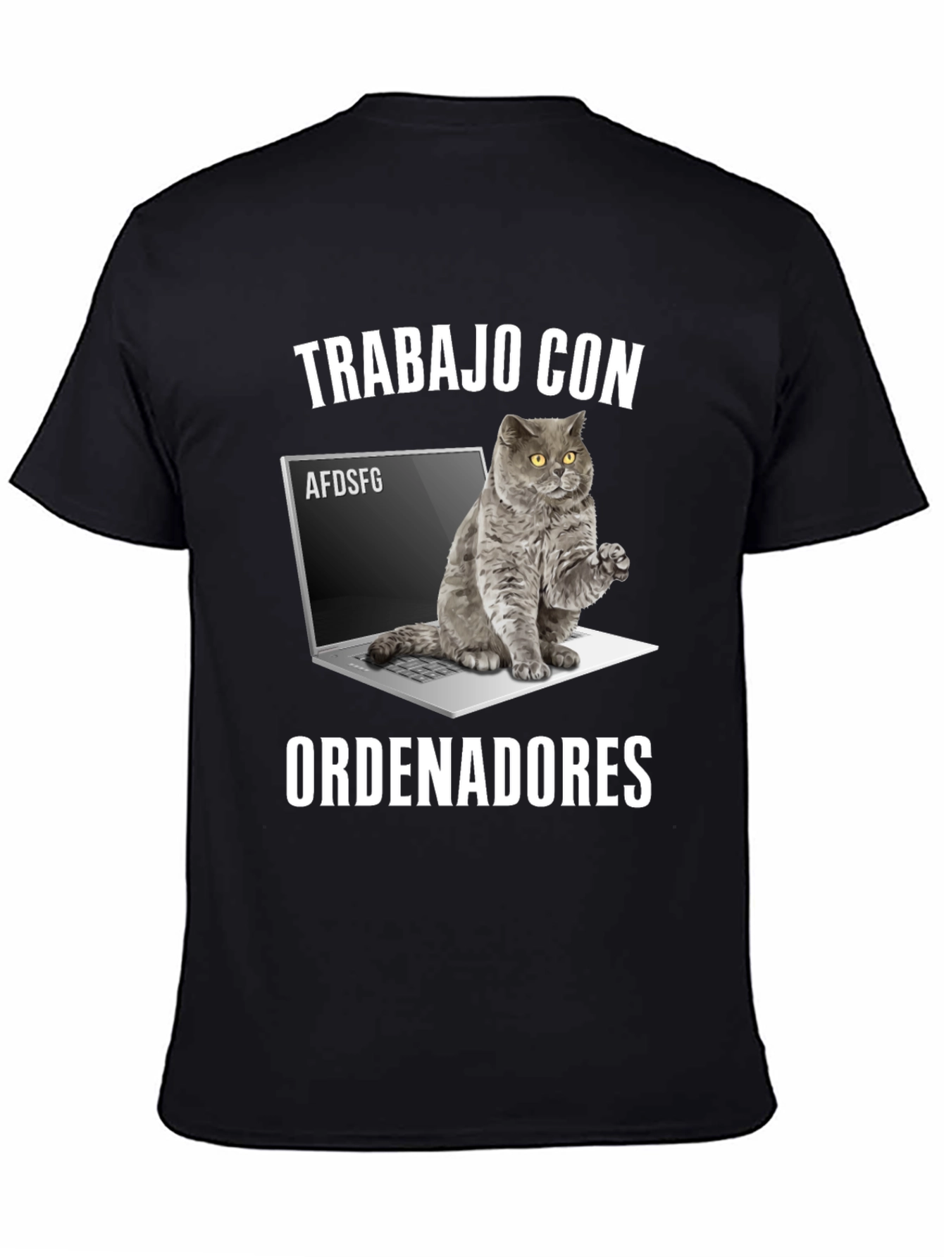 Cat Laptop Programmer Humor T-Shirt