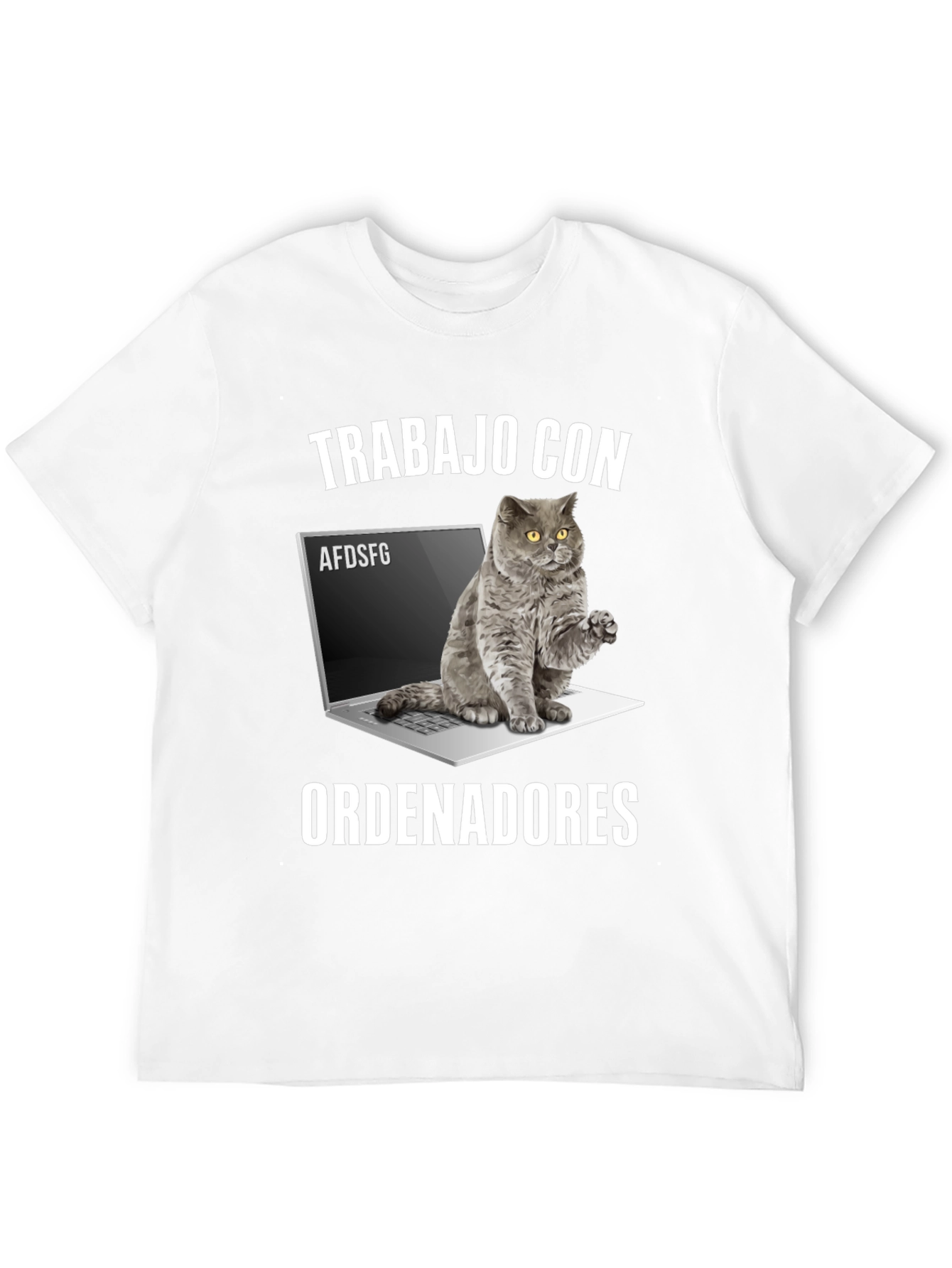 Cat Laptop Programmer Humor T-Shirt