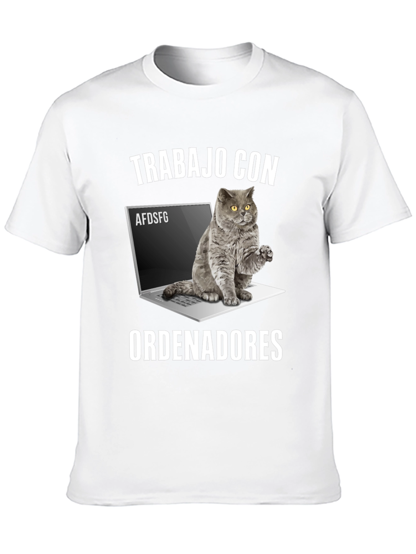 Cat Laptop Programmer Humor T-Shirt