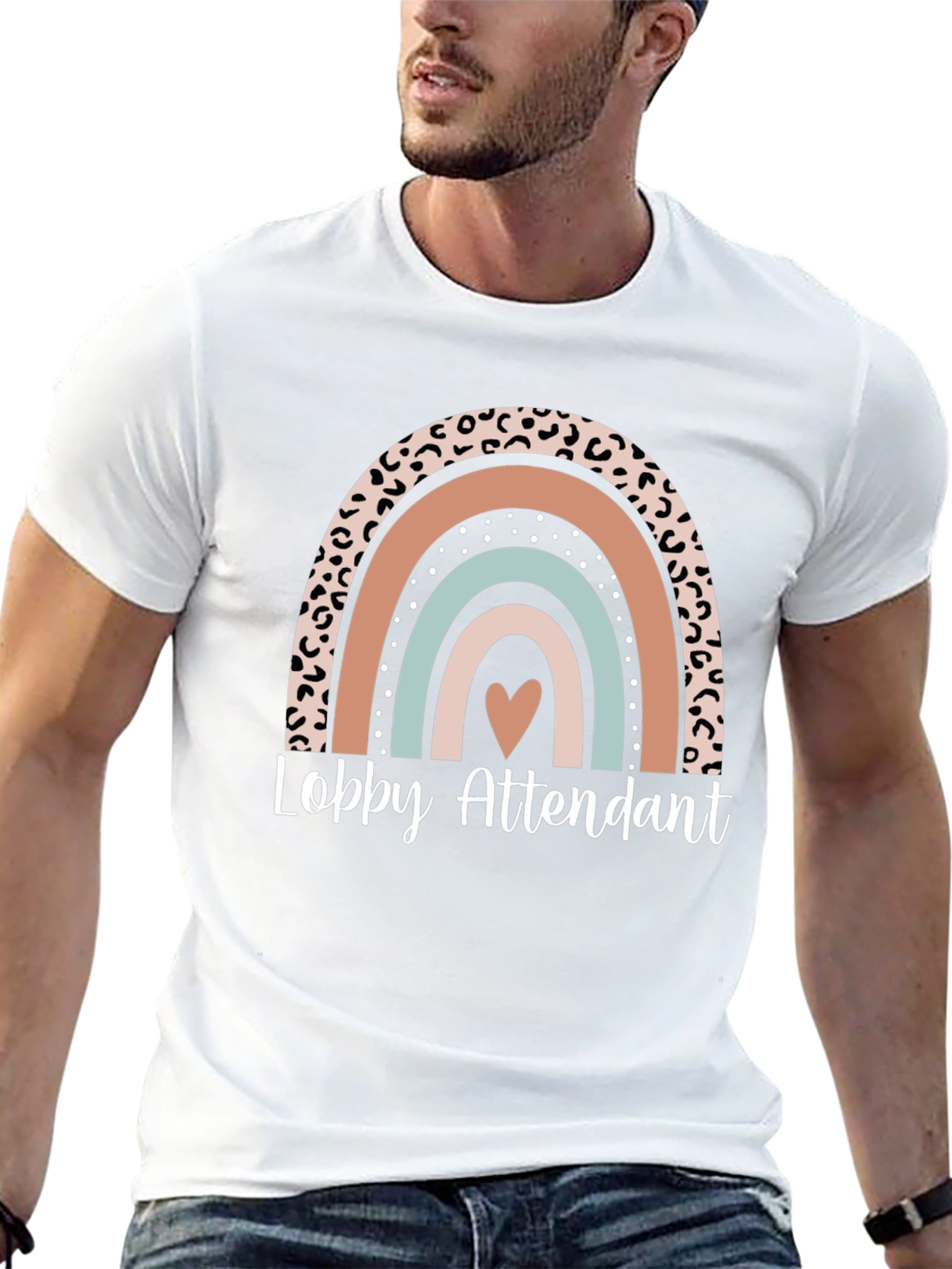 Lobby Attendant Rainbow Graphic T-Shirt