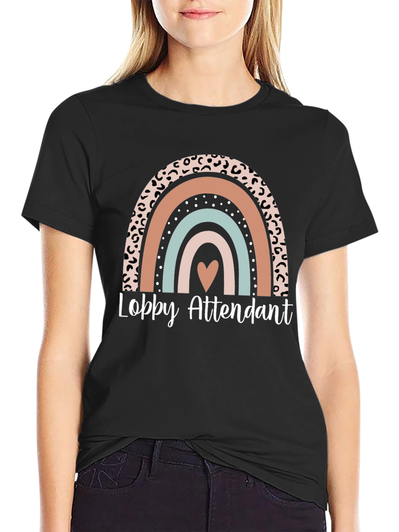 Lobby Attendant Rainbow Graphic T-Shirt
