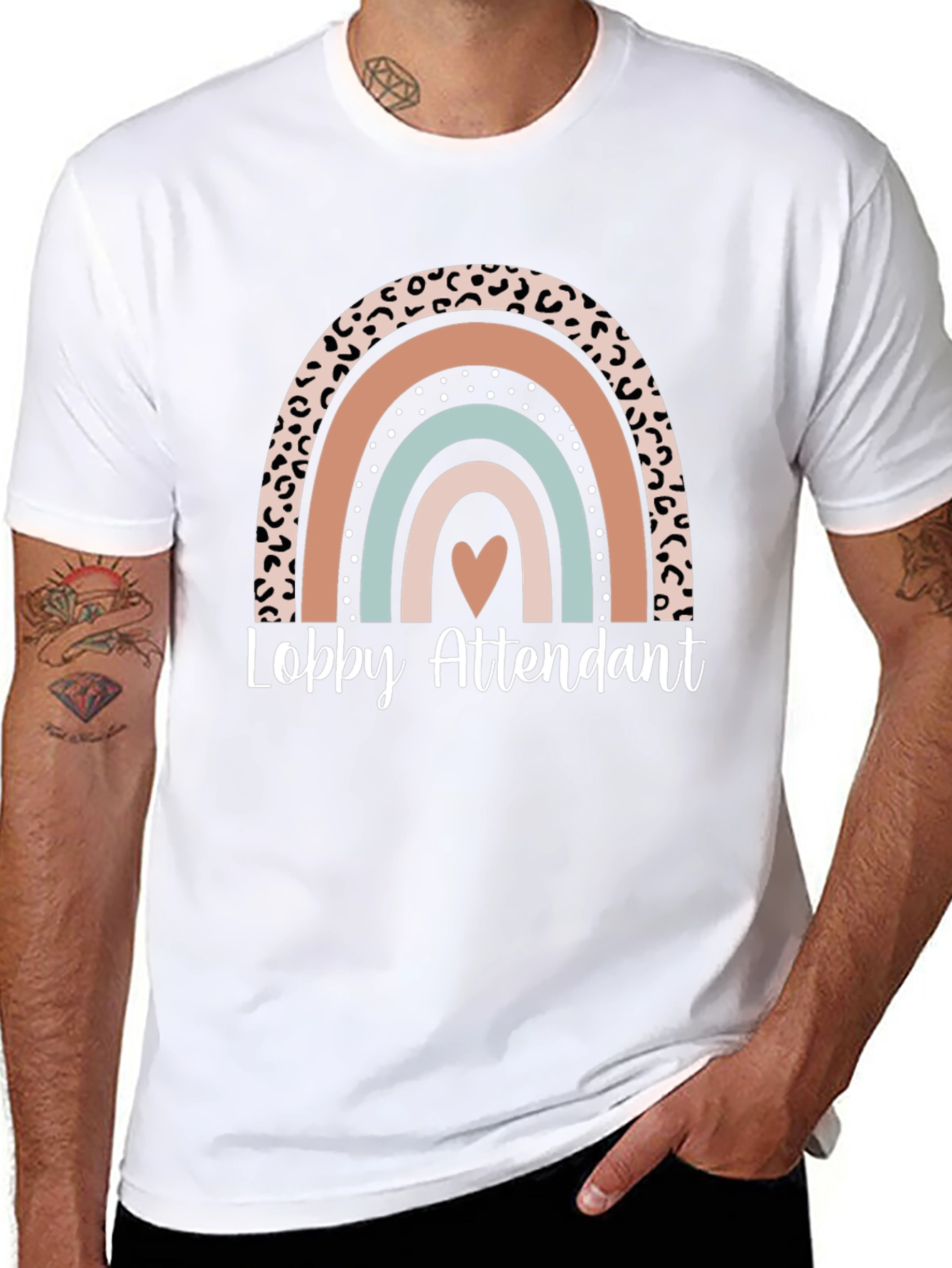 Lobby Attendant Rainbow Graphic T-Shirt