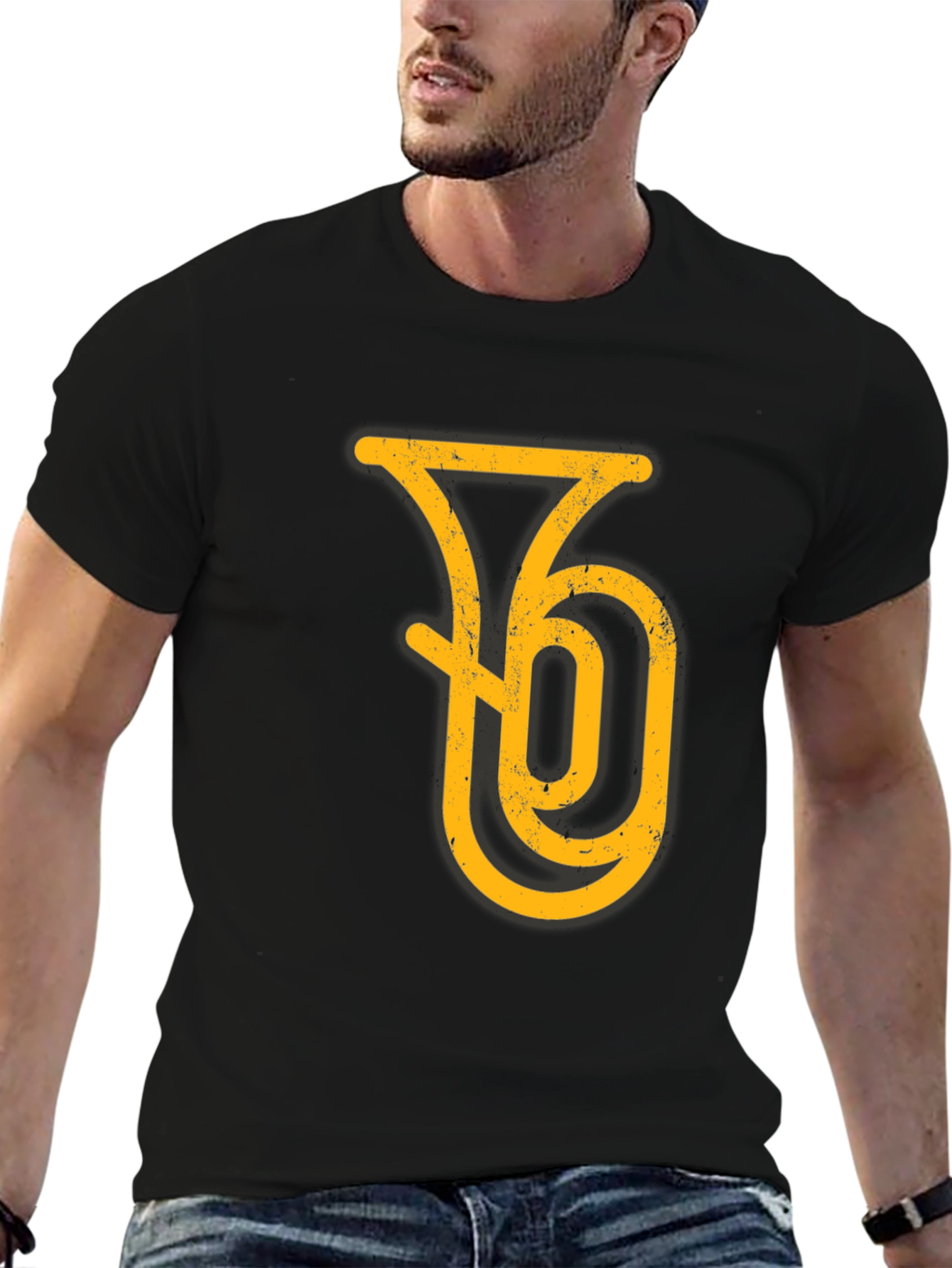 Tuba Graphic Tee - Musicians Black T-Shirt