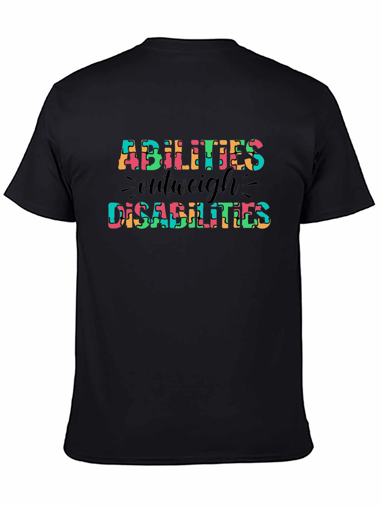 Abilities Outweigh Disabilities Puzzle Piece T-Shirt