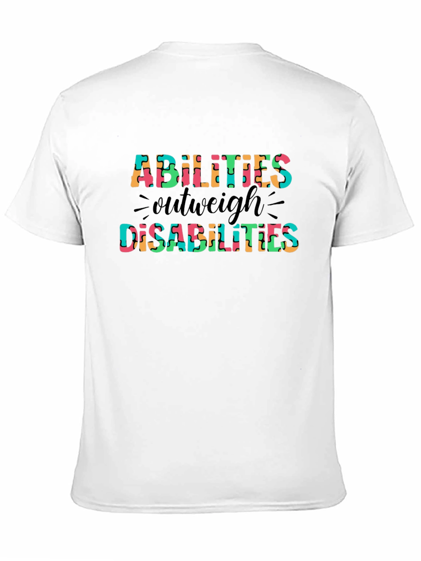 Abilities Outweigh Disabilities Puzzle Piece T-Shirt
