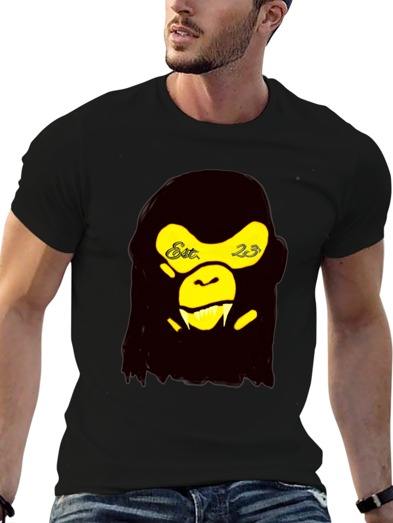 Graphic Tee: Ape Est. 23 - Black