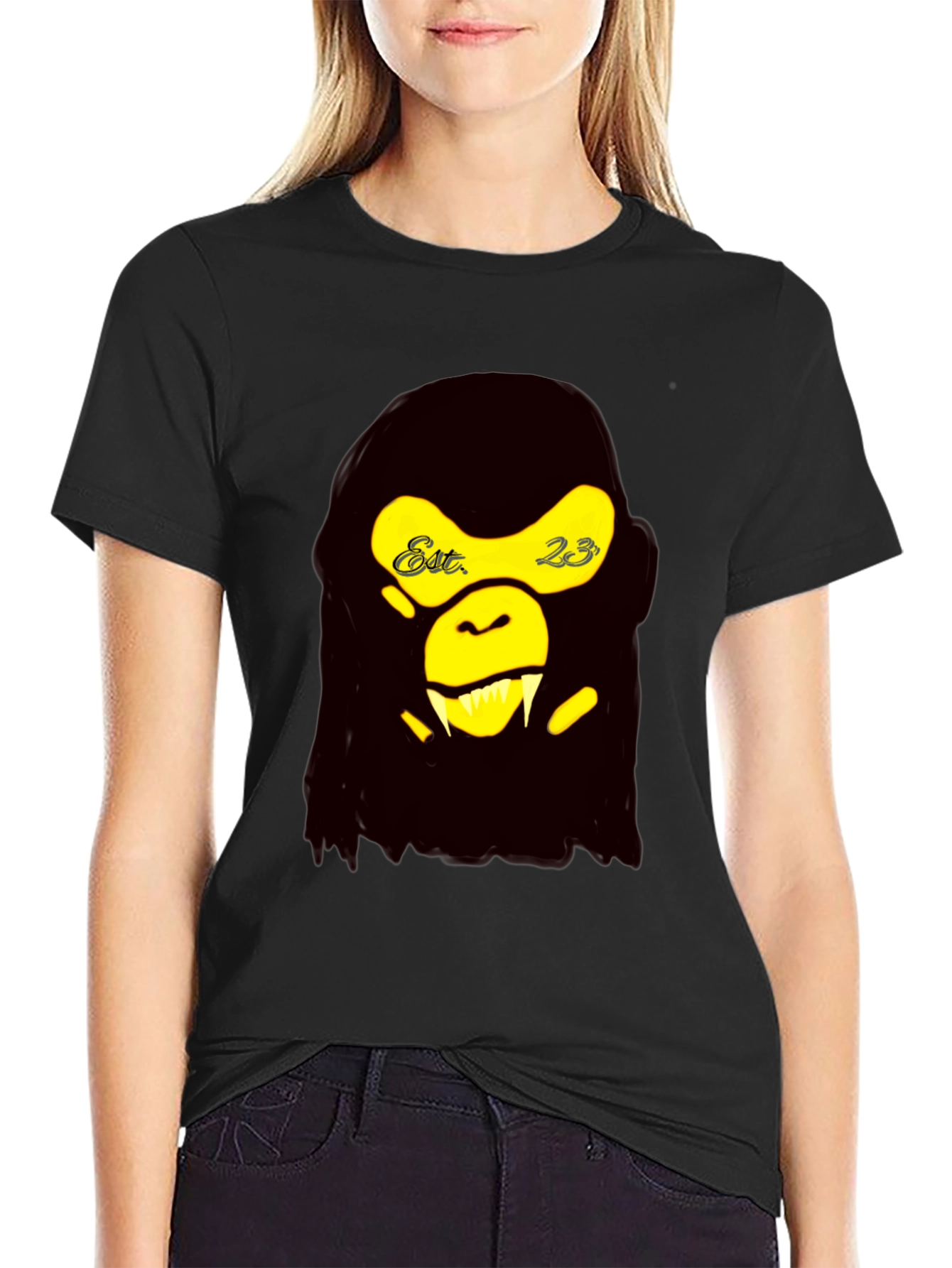Graphic Tee: Ape Est. 23 - Black