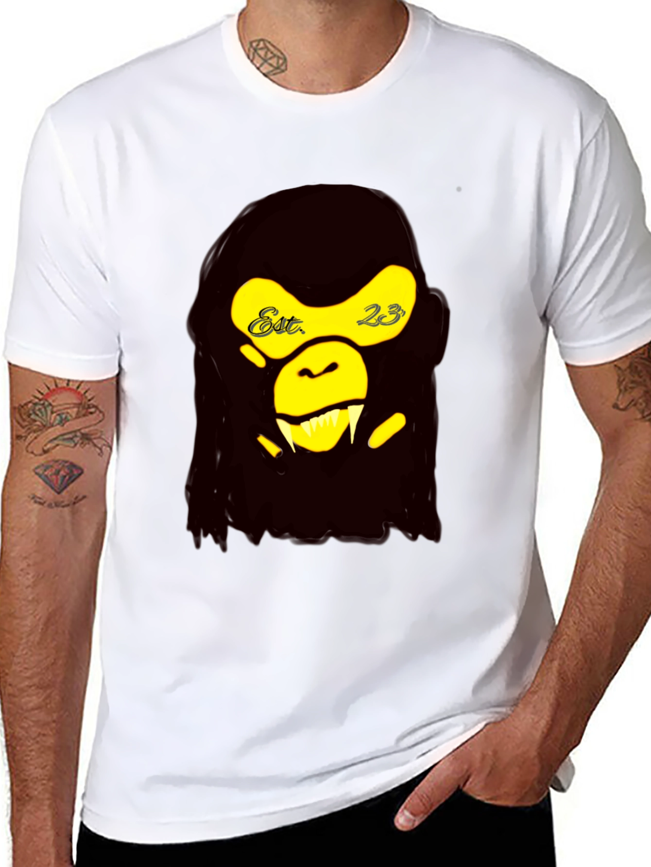 Graphic Tee: Ape Est. 23 - Black