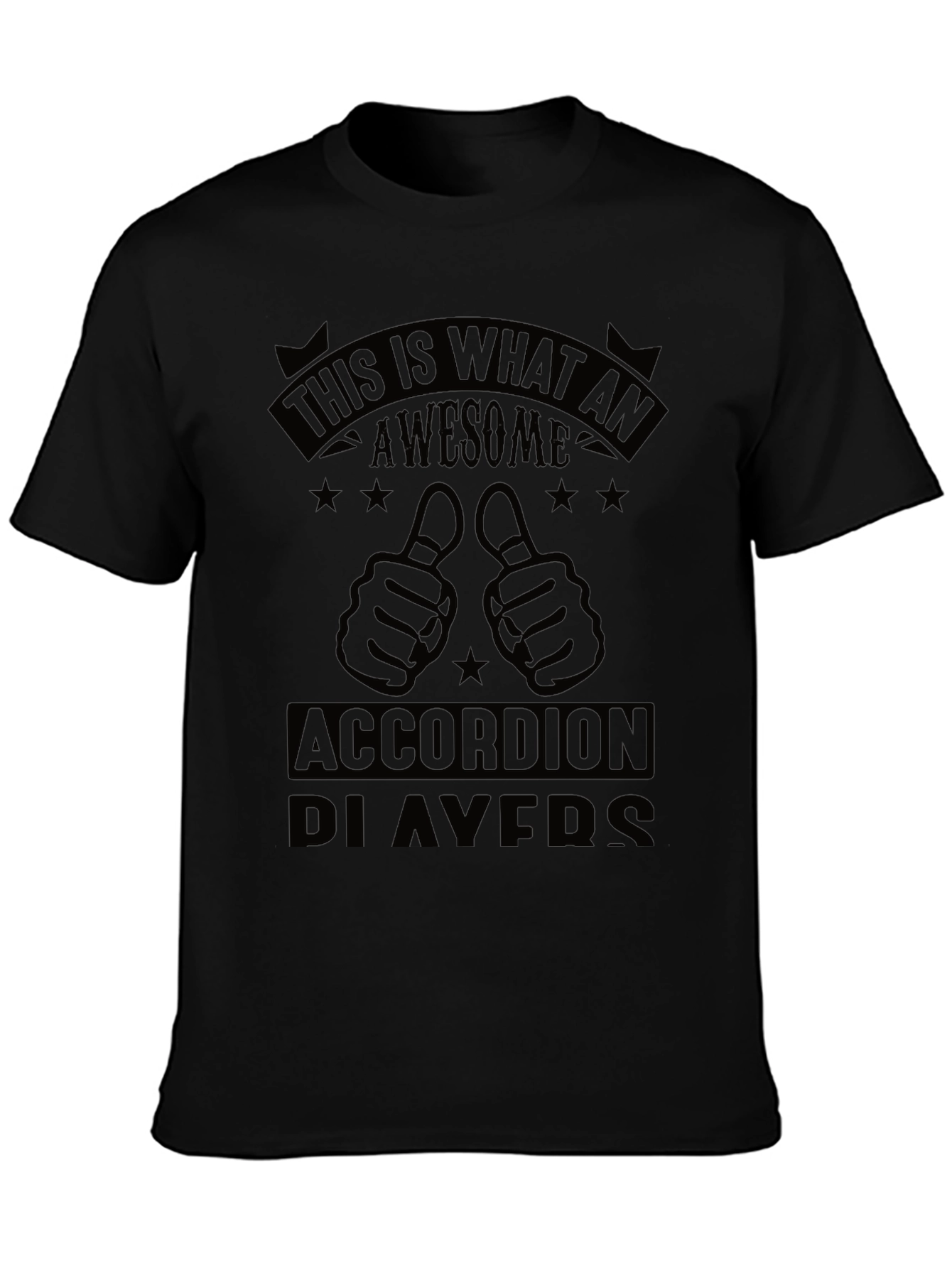 Awesome Accordion Player Black T-Shirt