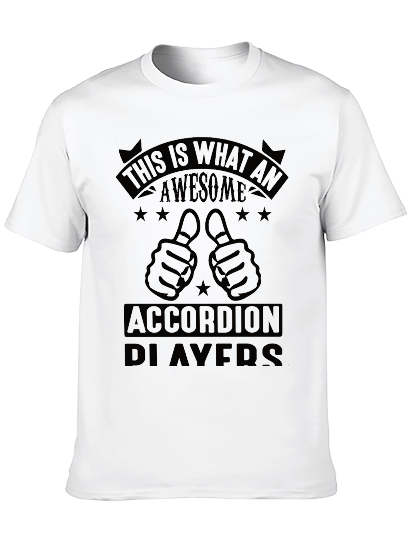 Awesome Accordion Player Black T-Shirt