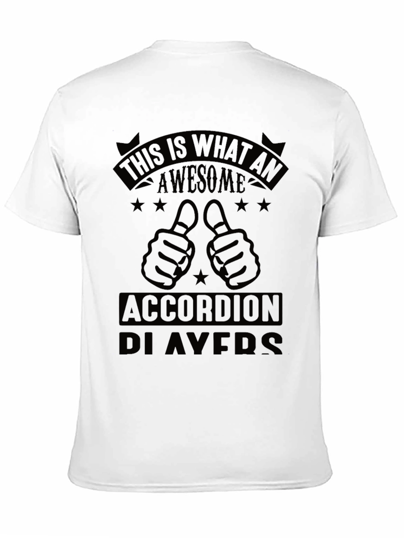 Awesome Accordion Player Black T-Shirt