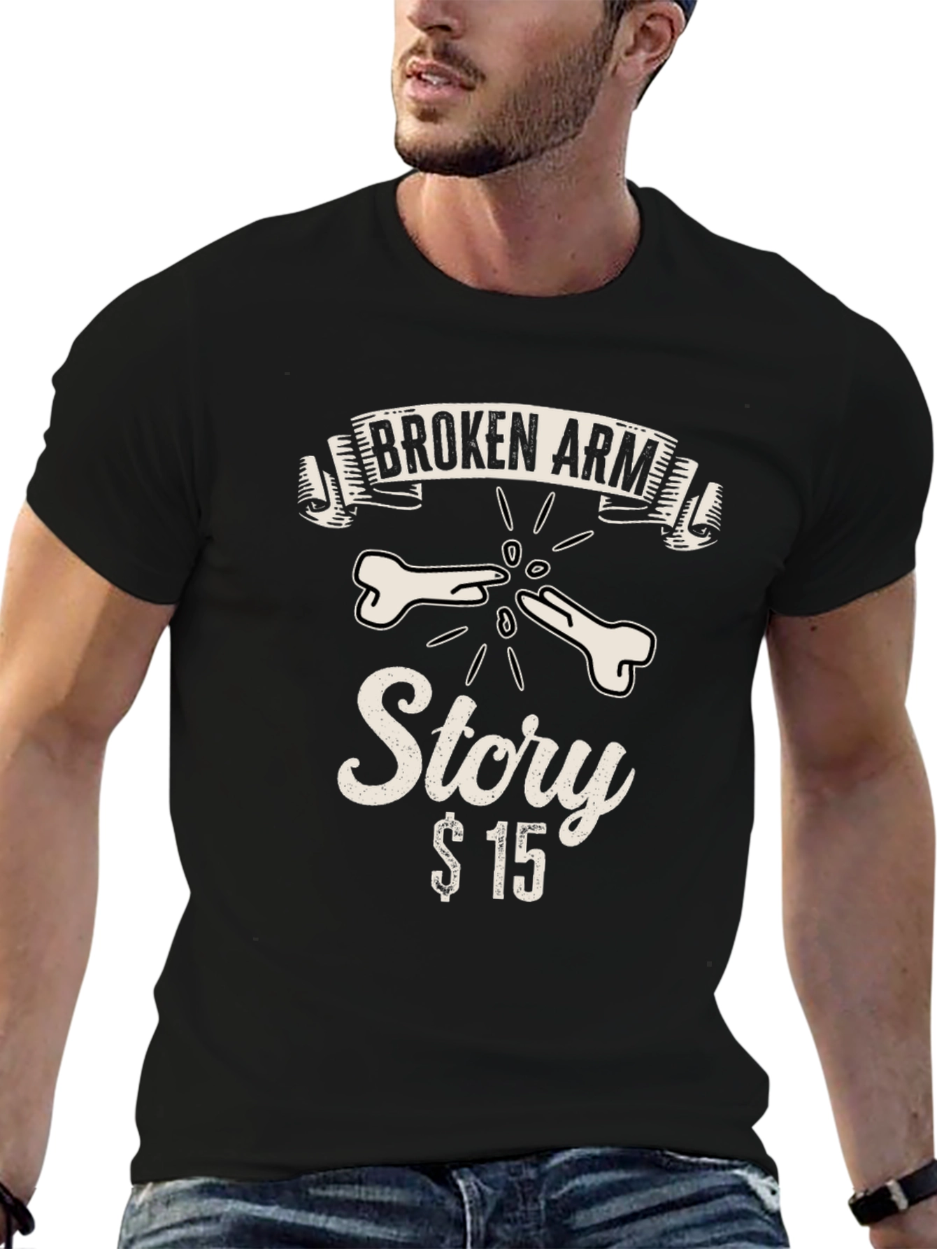 Broken Arm Story T-Shirt - Funny Graphic Tee