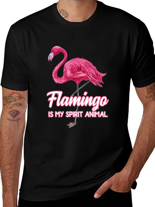 Flamingo Spirit Animal Graphic T-Shirt