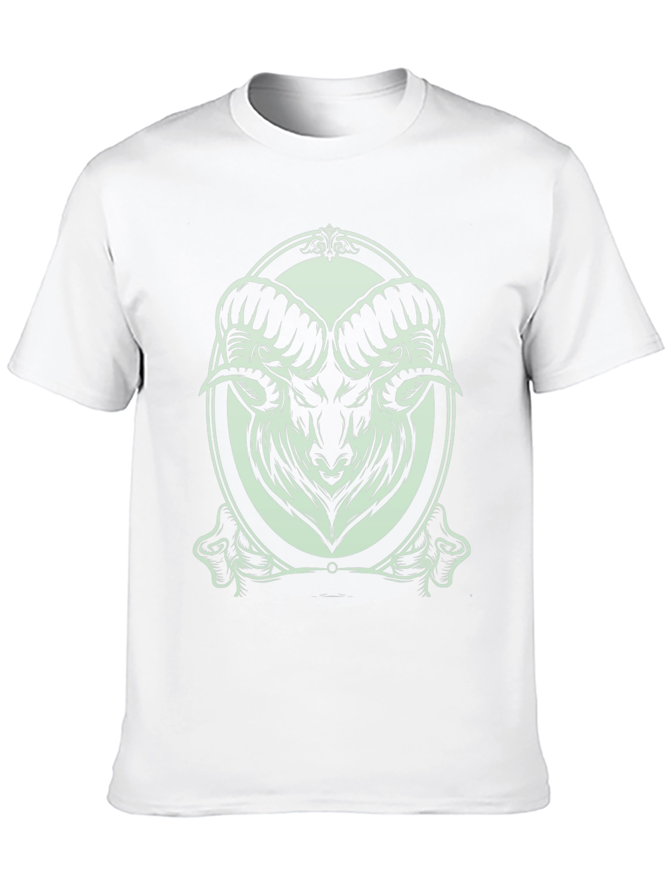 Ram Graphic Print Black T-Shirt