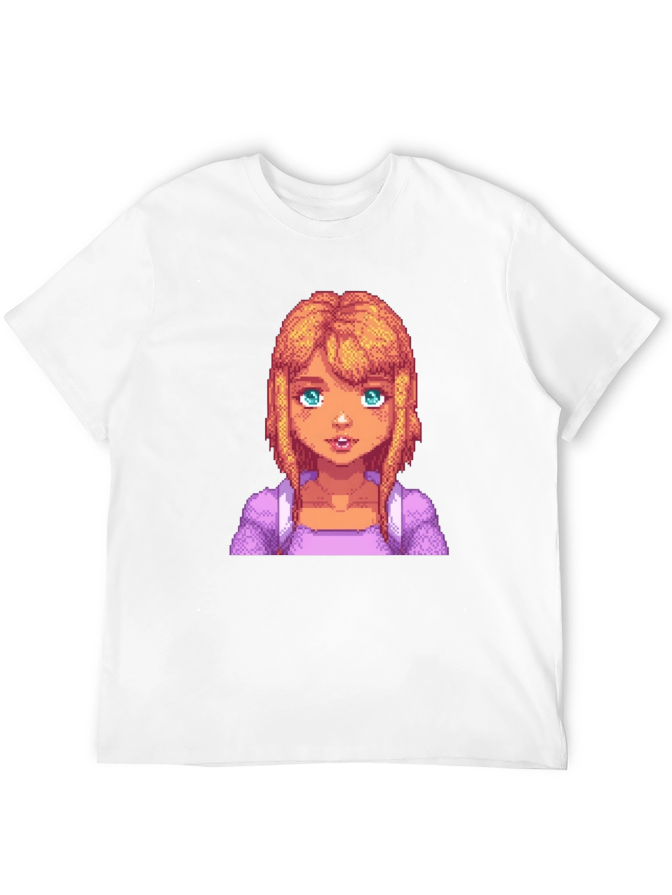 Stardew Valley Abigail Pixel Art Black T-Shirt