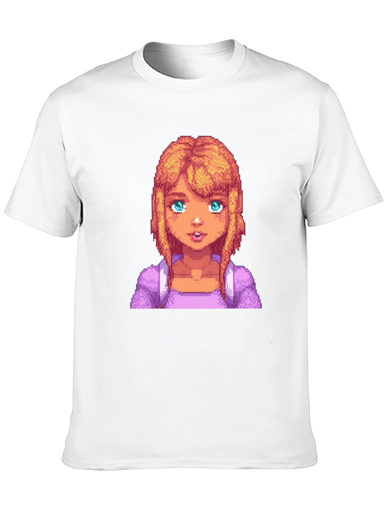 Stardew Valley Abigail Pixel Art Black T-Shirt