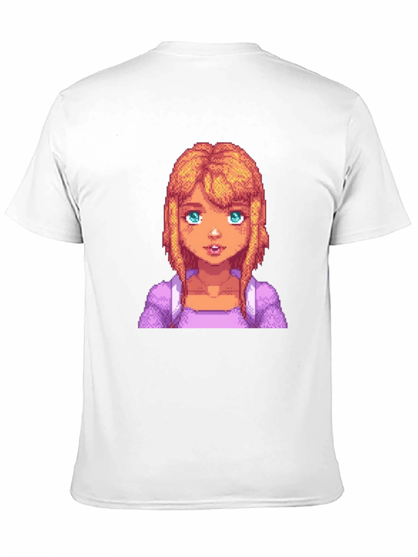 Stardew Valley Abigail Pixel Art Black T-Shirt