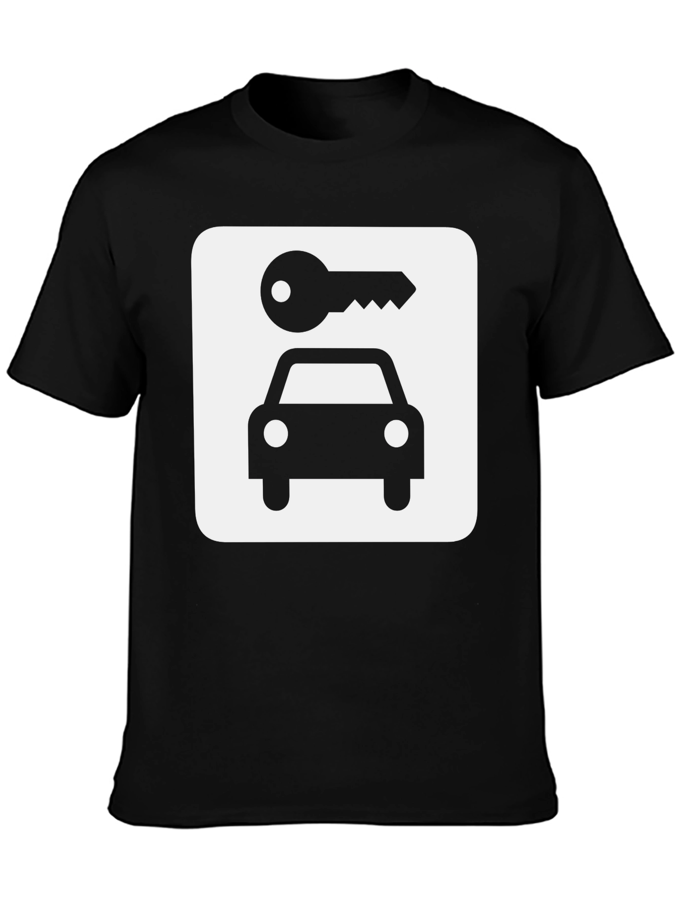 Car Key Graphic Tee - Stylish Cotton Blend T-Shirt