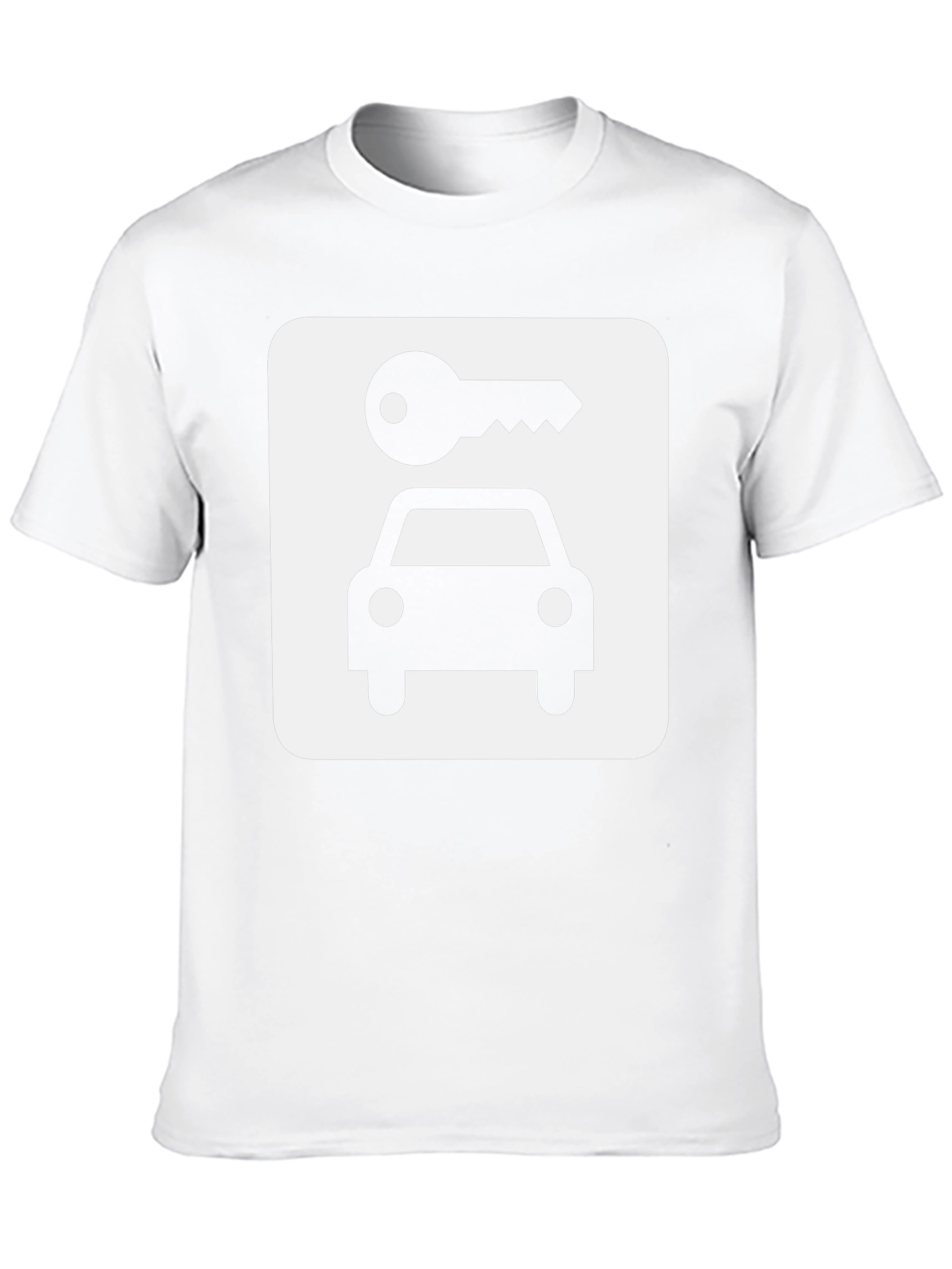 Car Key Graphic Tee - Stylish Cotton Blend T-Shirt