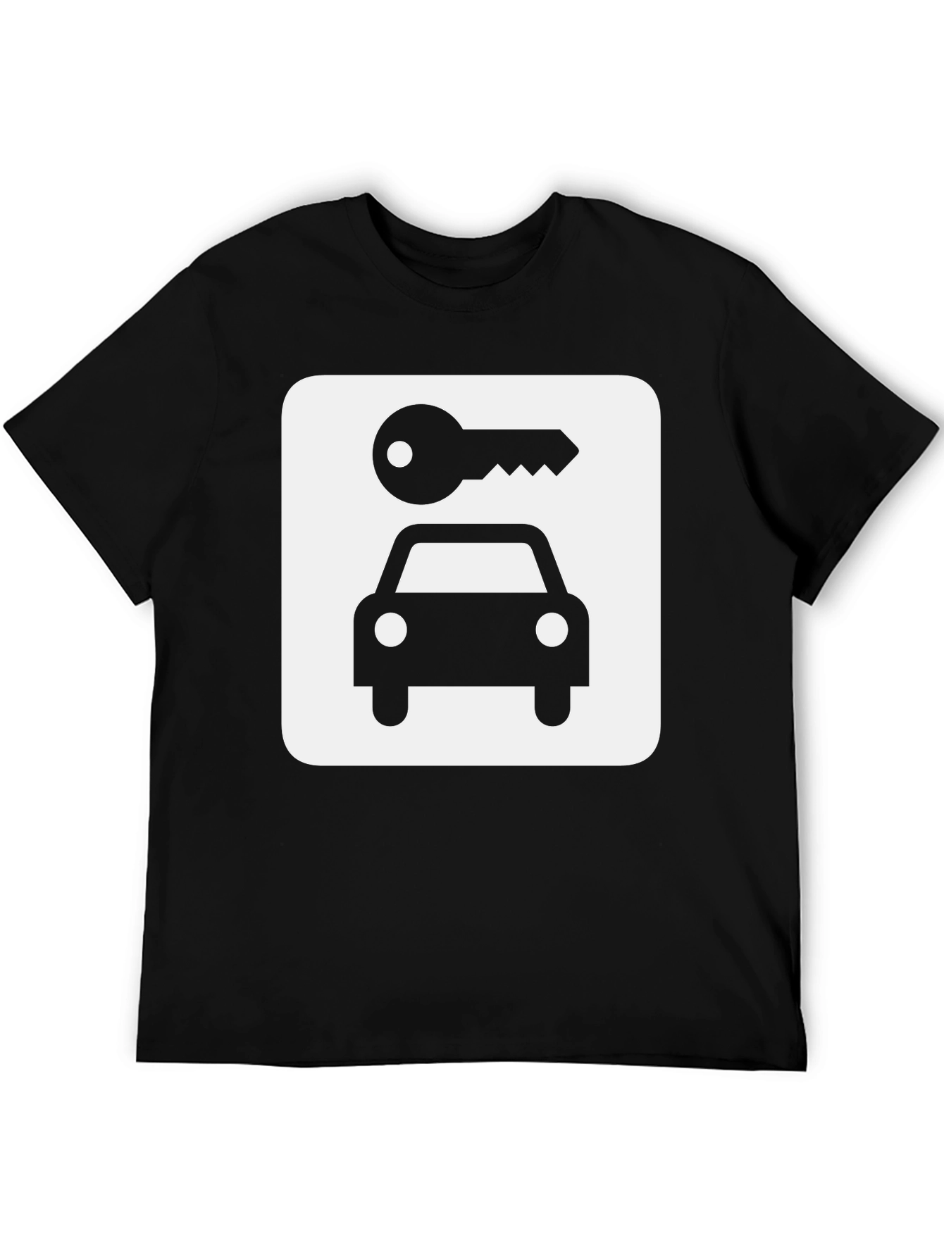 Car Key Graphic Tee - Stylish Cotton Blend T-Shirt