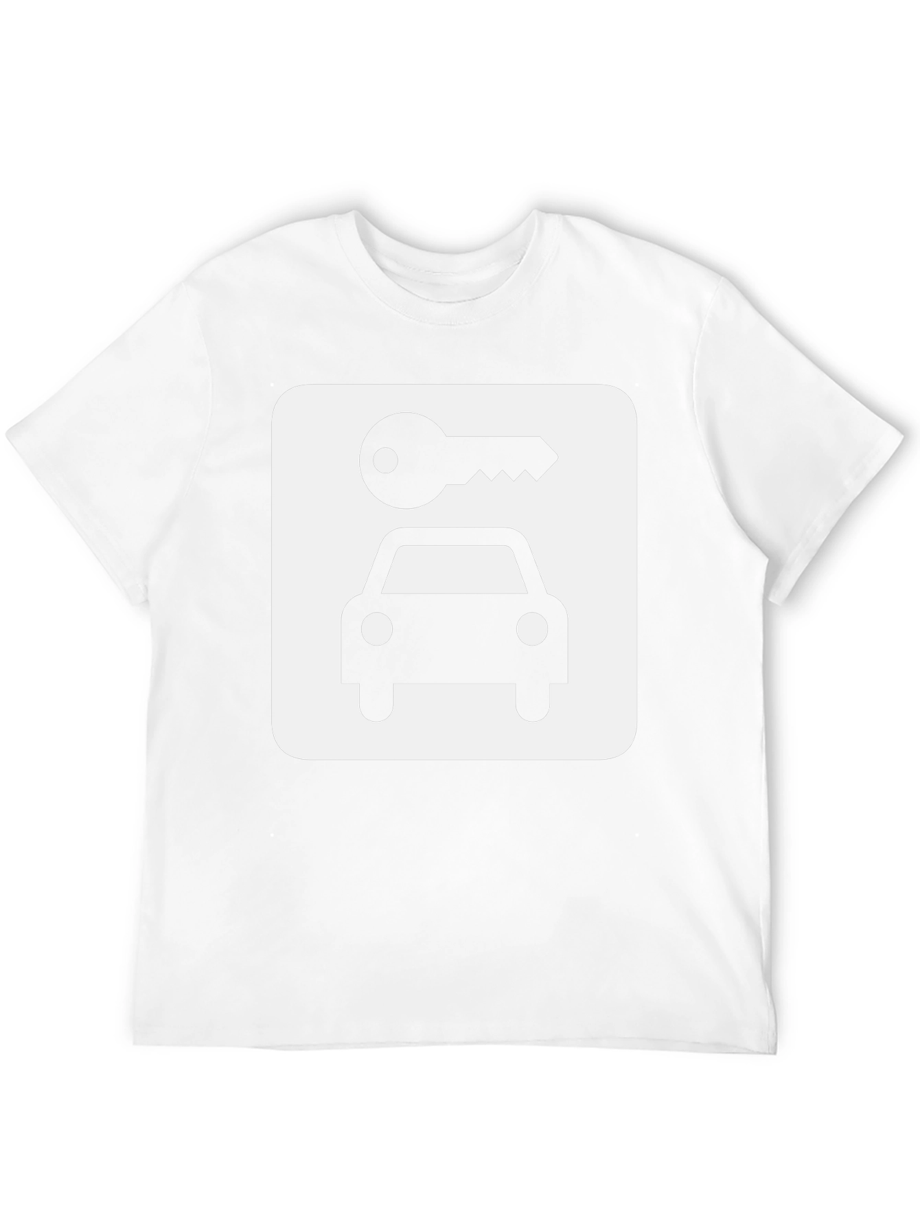 Car Key Graphic Tee - Stylish Cotton Blend T-Shirt