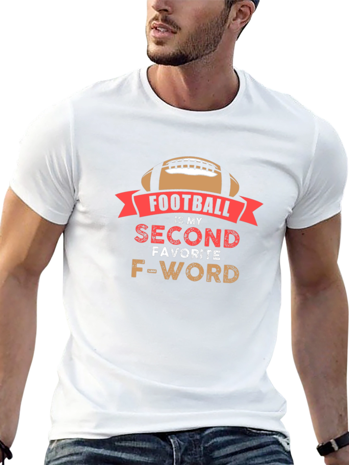 Footballs My Second Favorite F-Word Mens T-Shirt