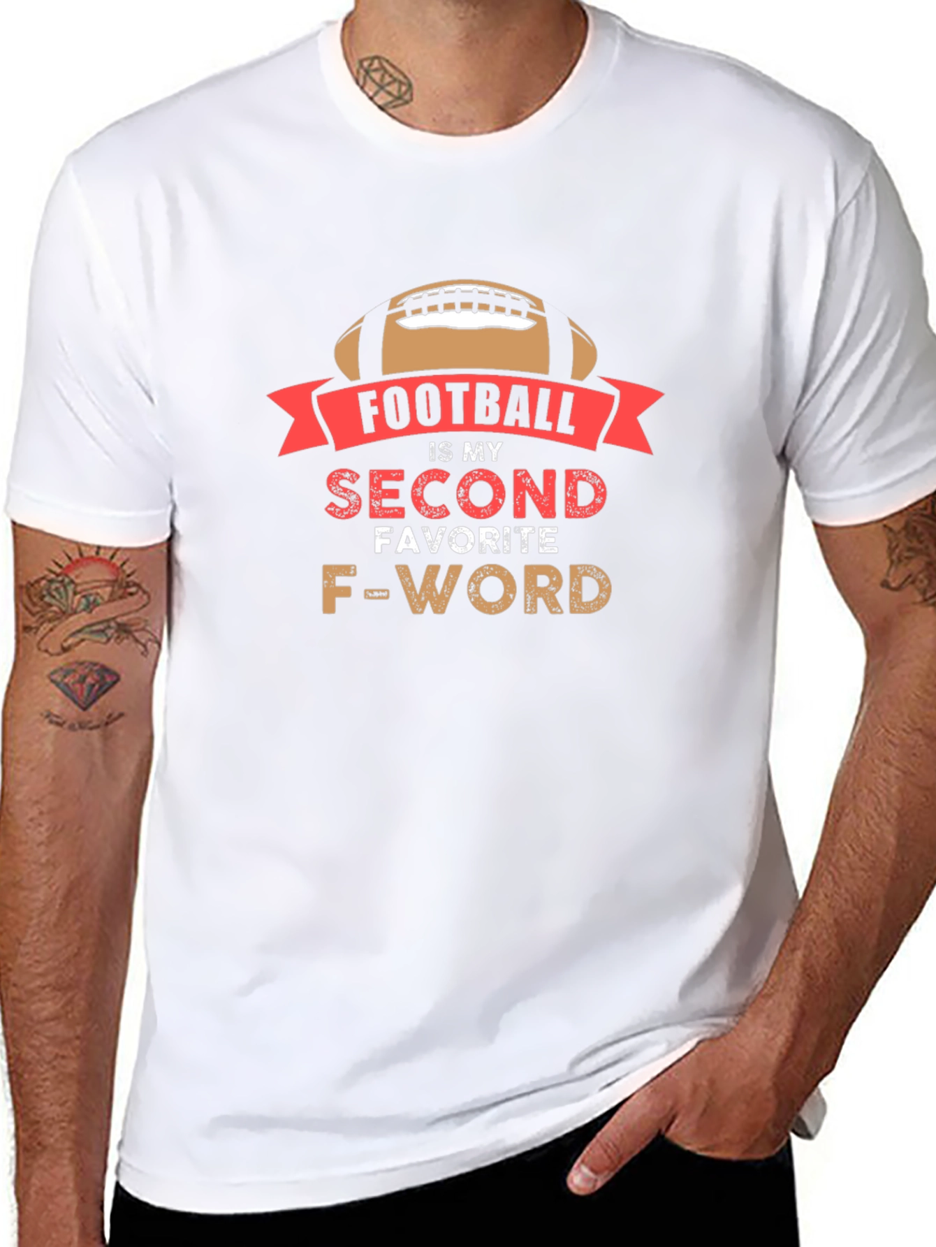 Footballs My Second Favorite F-Word Mens T-Shirt