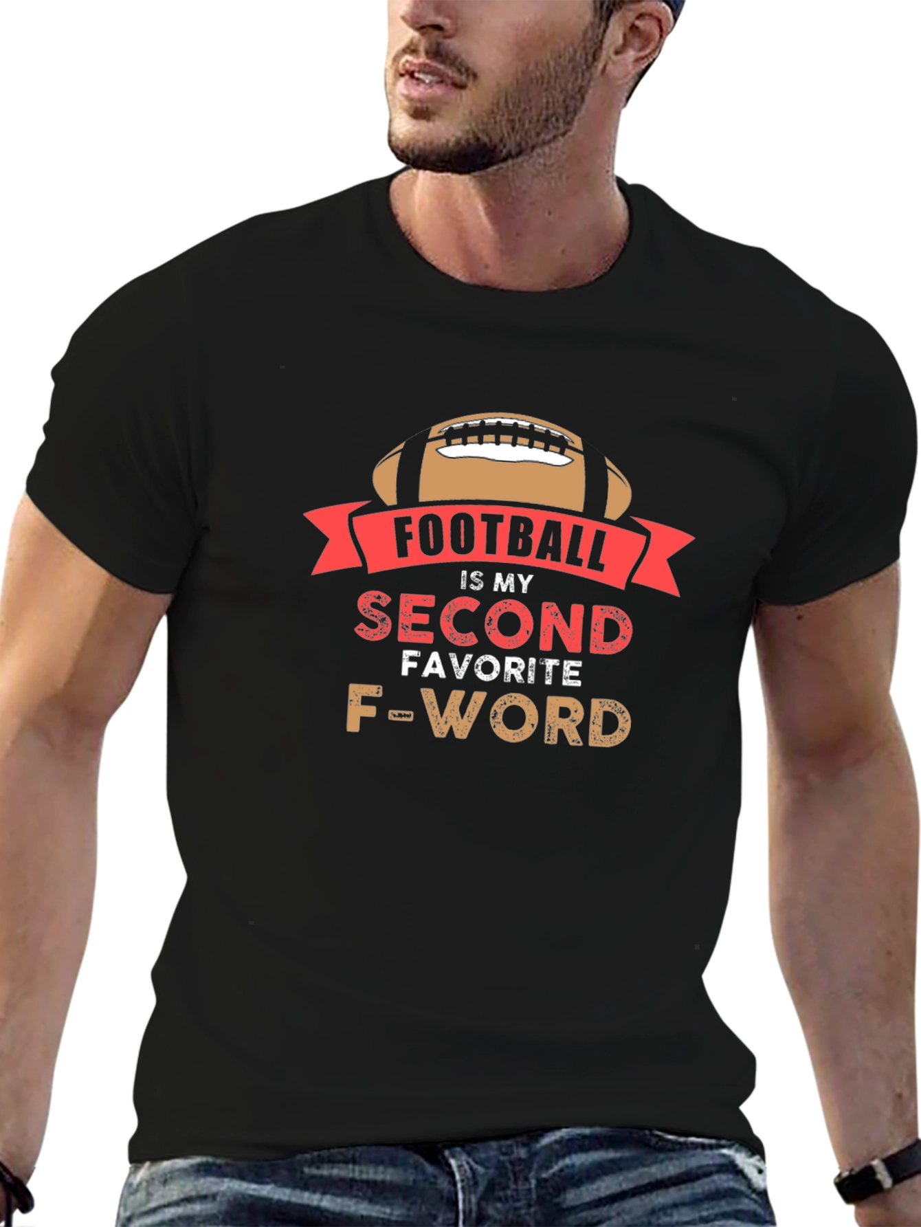 Footballs My Second Favorite F-Word Mens T-Shirt