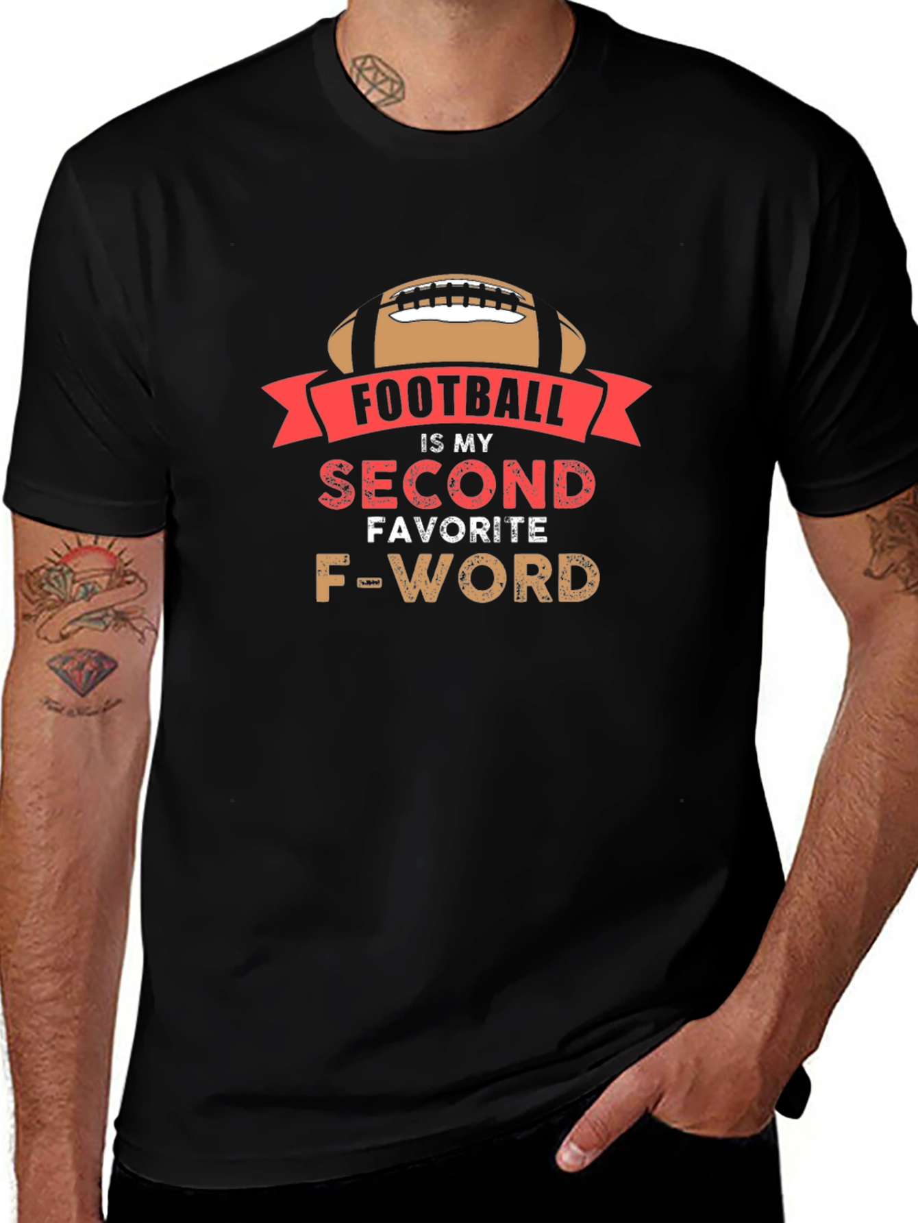 Footballs My Second Favorite F-Word Mens T-Shirt