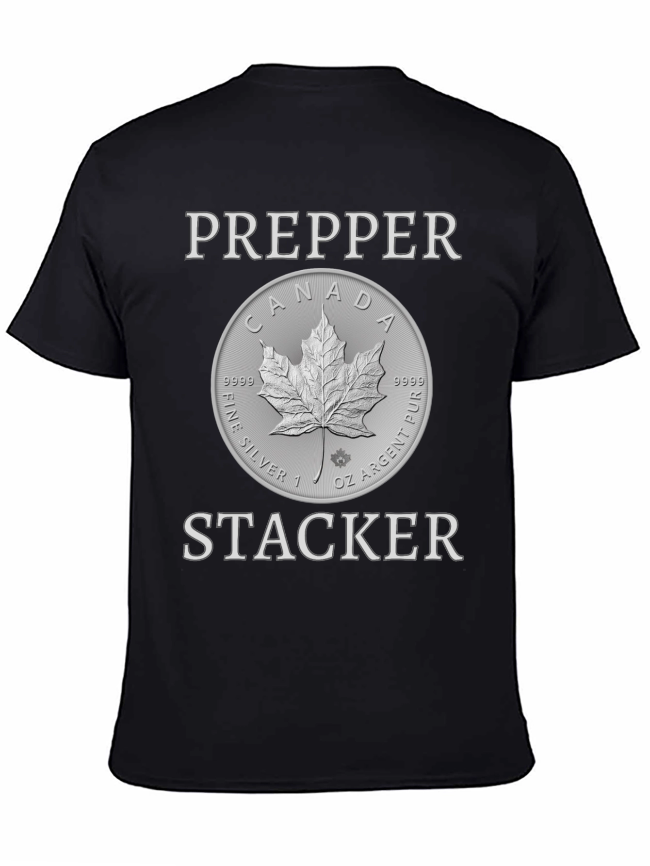 Prepper Stacker Silver Maple Leaf Coin T-Shirt